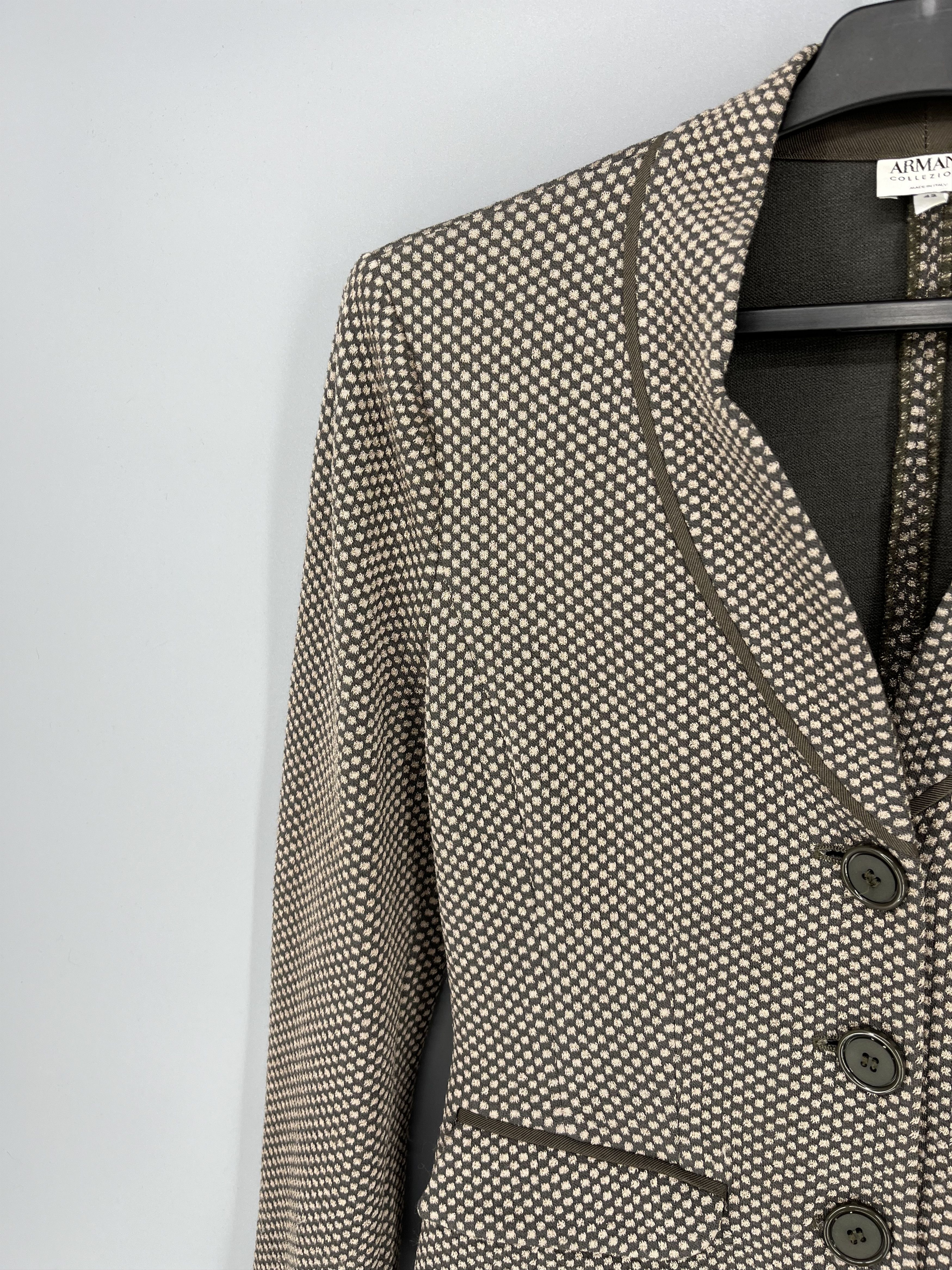 Armani × Emporio Armani × Giorgio Armani Armani Collezioni Light Gren-Brown Blazer Jacket Made Italy Size M / US 6-8 / IT 42-44 - 5 Thumbnail