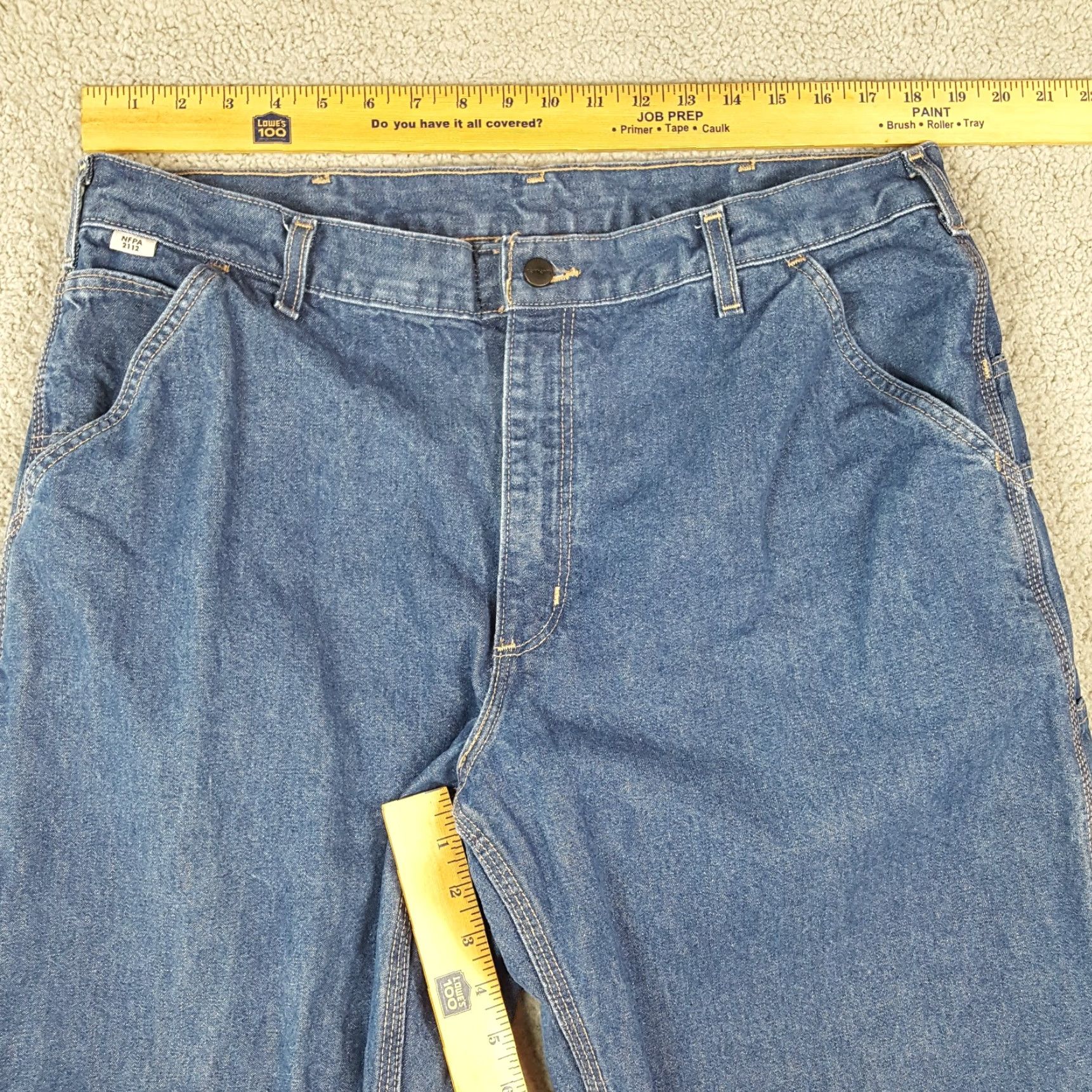 Carhartt VINTAGE Carhartt Flame-Resistant NFPA 2112 Jeans Denim Blue 38x30 Men’s Size 38 Regular Inseam 30 5-Pocket 00s 90s Workwear Mens Jeans Size US 38 / EU 54 - 6 Thumbnail
