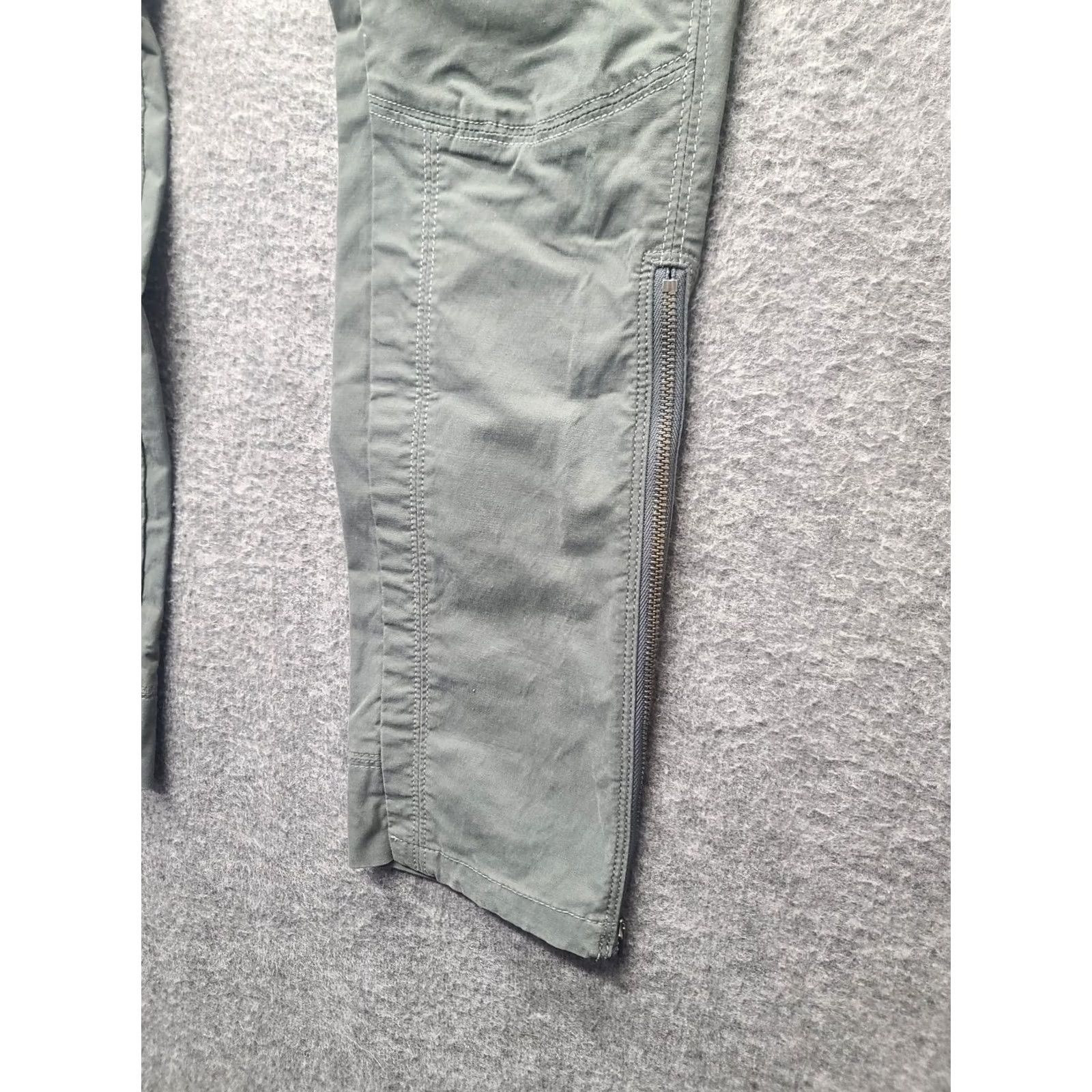 Vintage Kuhl Pants Womens 4x30 Inspiratr Ankle Zip Regular Fit Mid Rise Tapered Leg Green Cotton Nylon Spandex Baggy? Size 27" / US 4 / IT 40 - 7 Thumbnail
