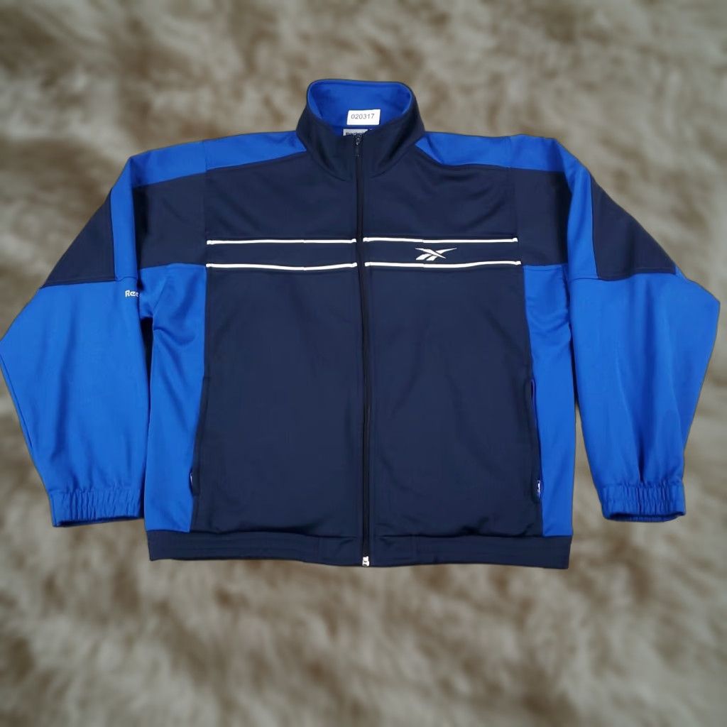 Reebok Reebok Jacket Mens Medium Blue Full Zip Up Track Coat Size US M / EU 48-50 / 2 - 1 Thumbnail