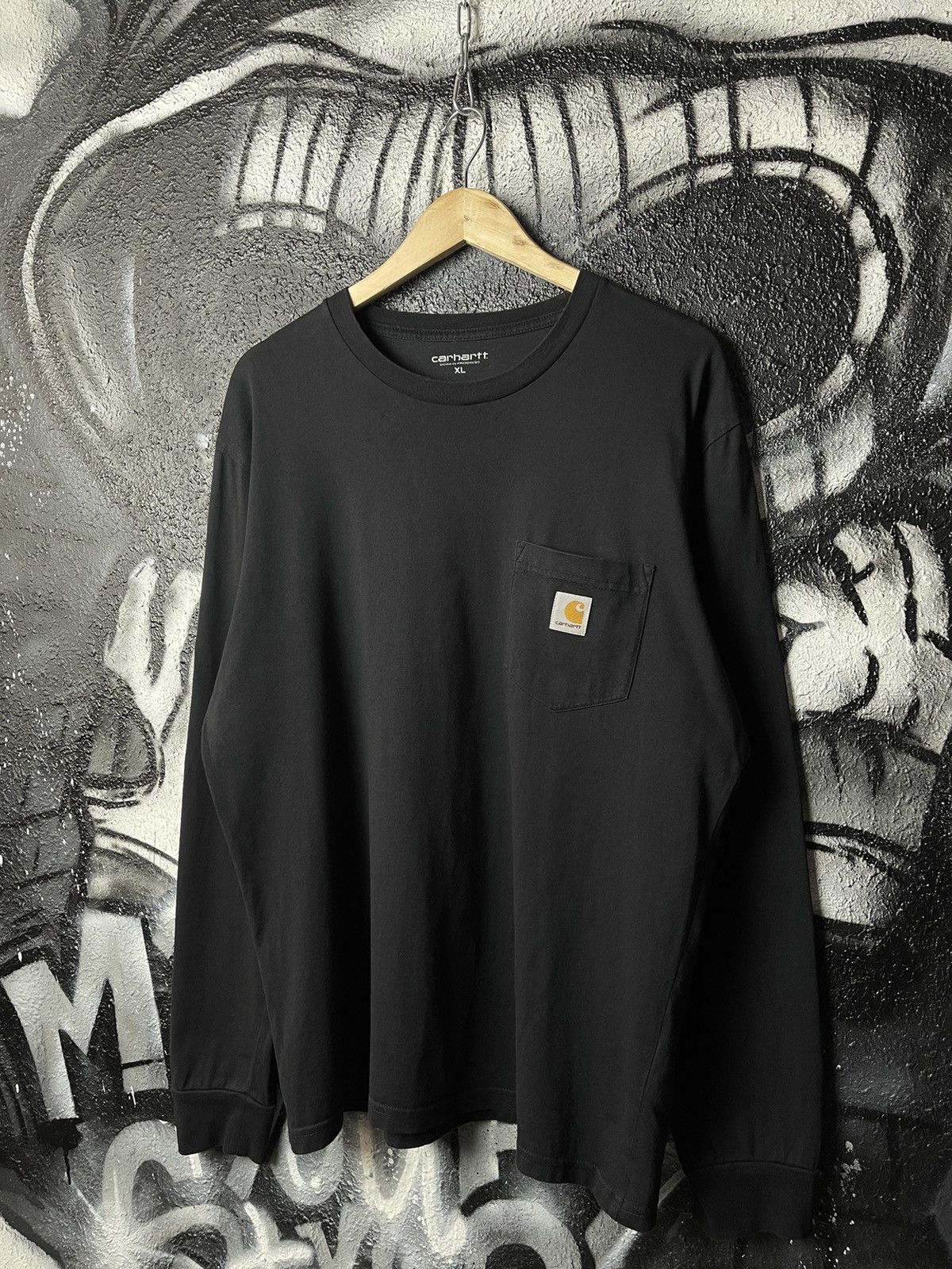 Carhartt Wip Carhartt WIP Black Long Sleeve Pocket T-Shirt Men’s Size XL Size US XL / EU 56 / 4 - 1 Thumbnail