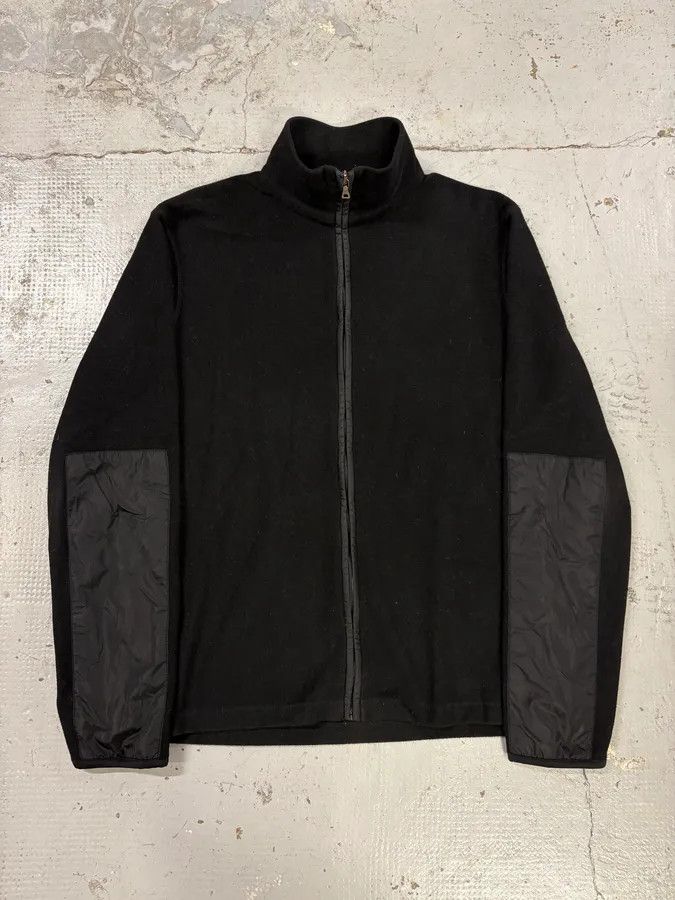 Prada 2000s Prada Black Wool & Nylon Fleece Hybrid Jacket Size US M / EU 48-50 / 2 - 1 Thumbnail
