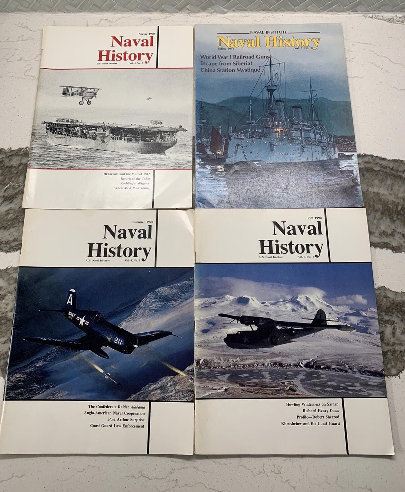 Designer Naval History Magazines US Naval Institute 1990-91 Series Size ONE SIZE - 1 Thumbnail