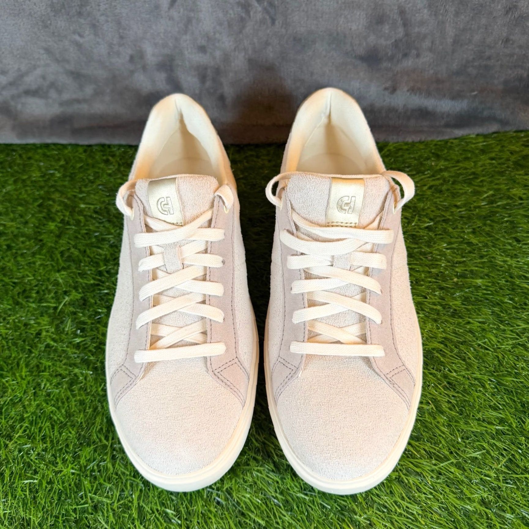 Cole Haan VINTAGE Cole Haan GC Coaster Sneakers Ivory Suede Gold Women's Size 8 W32152 NEW Size US 6 / IT 36 - 4 Thumbnail
