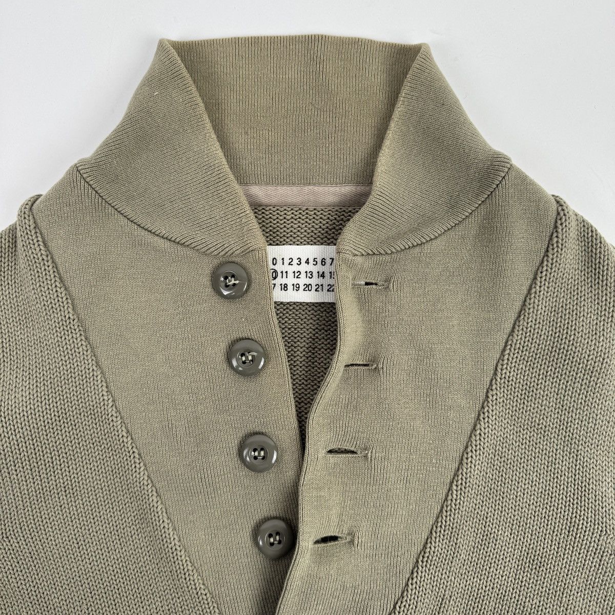 Maison Margiela SS2002 Martin Margiela Military Green Cotton Knitted Vest Size US S / EU 44-46 / 1 - 3 Thumbnail