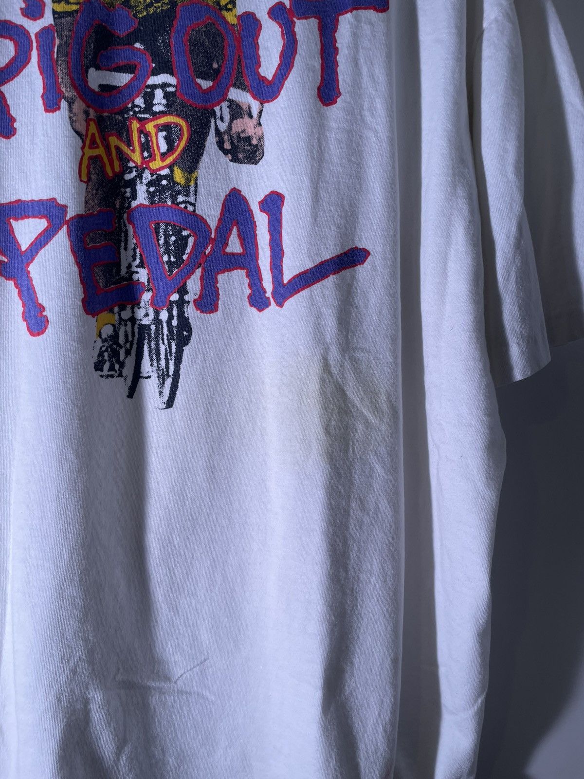 Vintage 80’s 90’s VTG Vintage Pig Out & Pedal Bicycle Bike T Shirt Size US L / EU 52-54 / 3 - 4 Thumbnail
