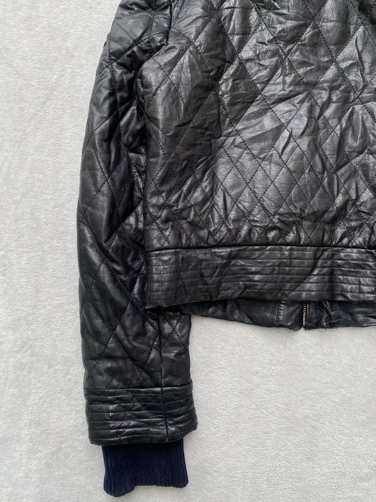 Japanese Brand 2000s Galicia / Galicie- Bono Fur Quilted Leather Jacket Size S / US 4 / IT 40 - 18 Thumbnail