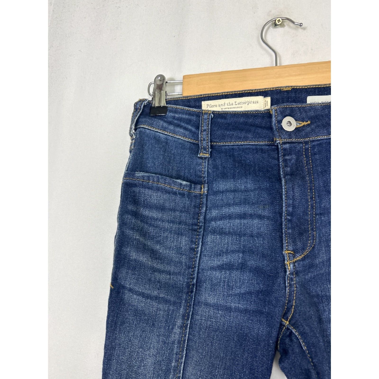 Vintage Anthropologie Pilcro Womens Jeans Denim Jegging Dark Wash 26 Regular 28in Inseam Blue Women Size 26" / US 2 / IT 38 - 5 Thumbnail