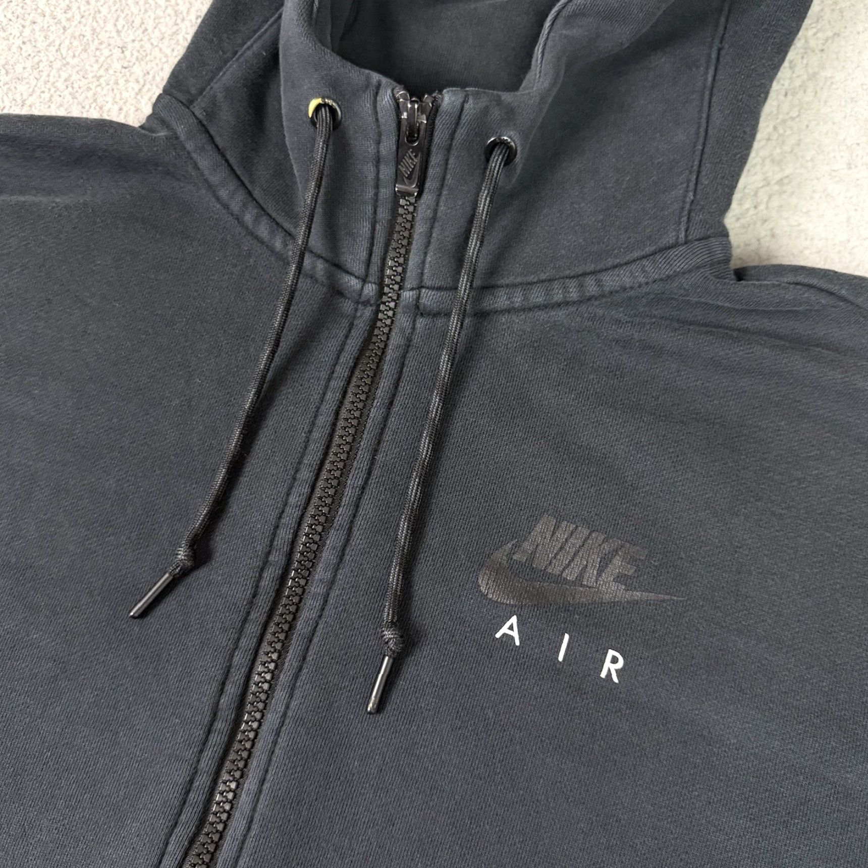 Nike VINTAGE Nike Sportswear Club Fleece Full Zip Up Hoodie Mens Small Black Swoosh Logo Air Size US S / EU 44-46 / 1 - 4 Thumbnail