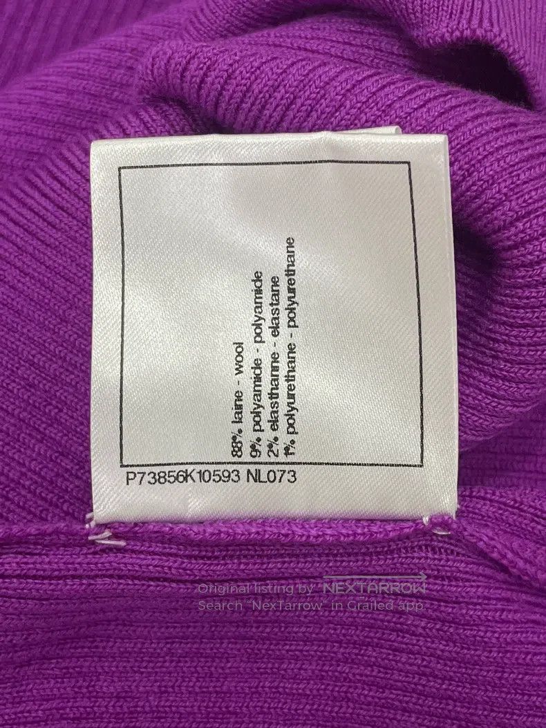 Chanel Chanel Purple double C wool knitted long sleeves Size XS / US 0-2 / IT 36-38 - 7 Thumbnail