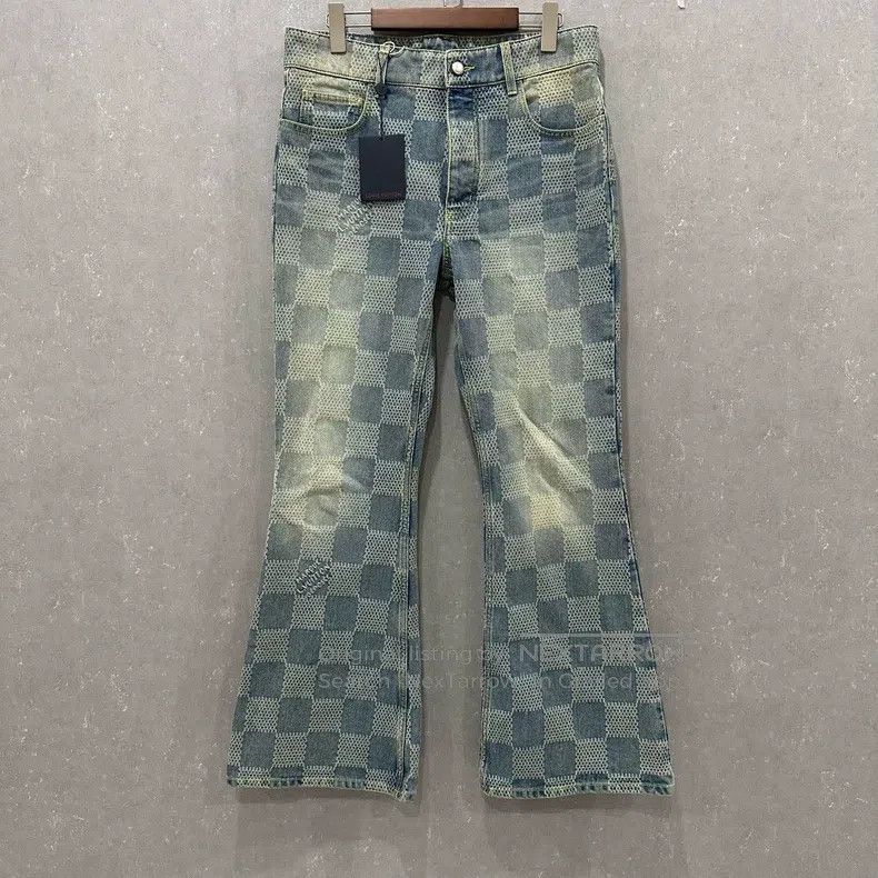Louis Vuitton Louis Vuitton Fei Dong Checkerboard Jeans Size US 32 / EU 48 - 1 Thumbnail