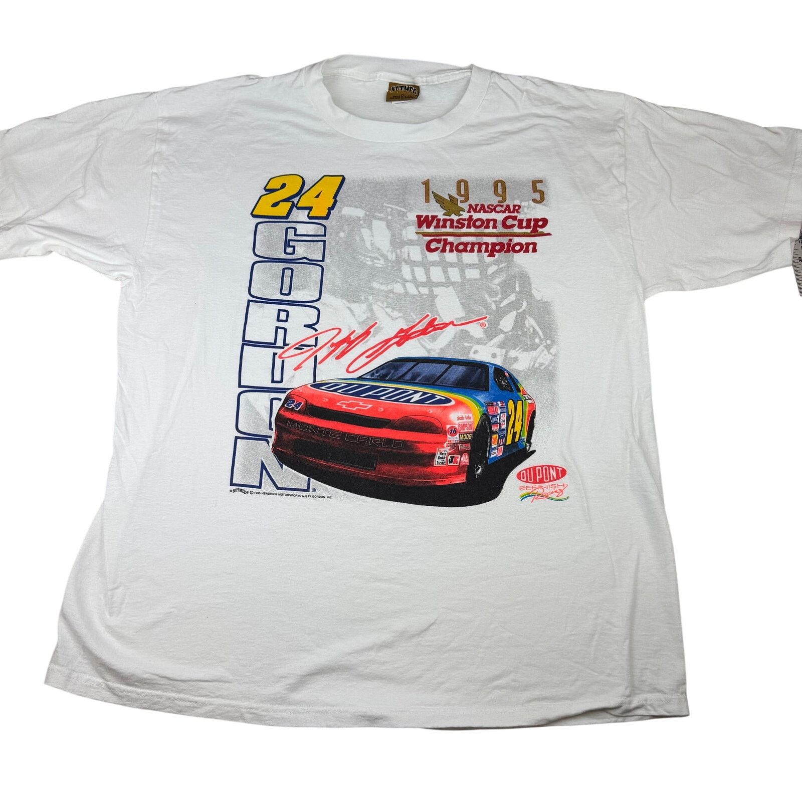 Nutmeg Vintage Nutmeg Jeff Gordon #24 NASCAR Winston Cup T-Shirt XL Size US XL / EU 56 / 4 - 1 Thumbnail