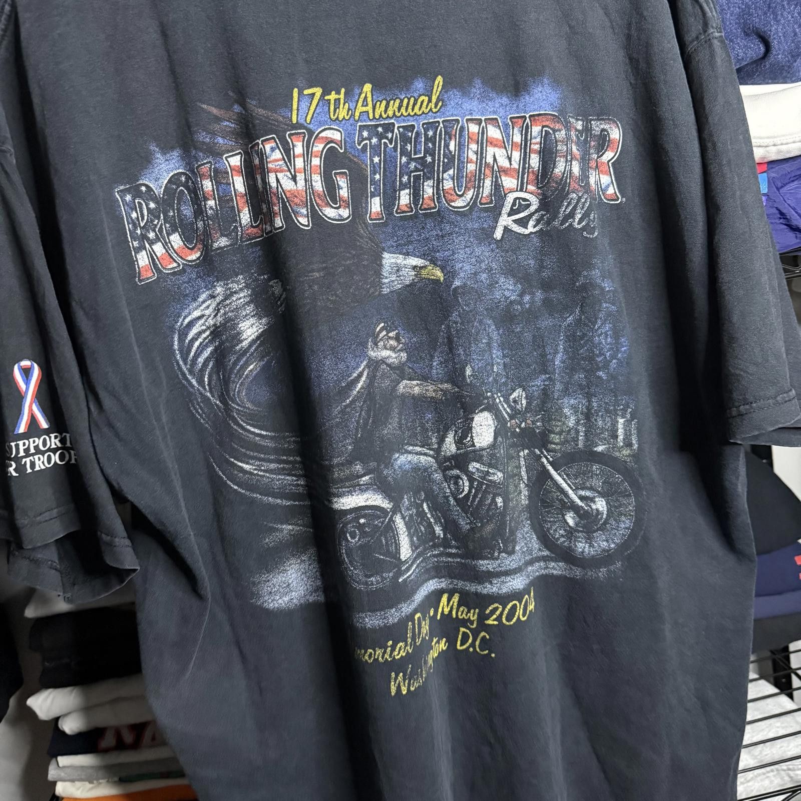 Designer Vintage 17th Annual Rolling Thunder Rally T-Shirt Size US XL / EU 56 / 4 - 4 Thumbnail