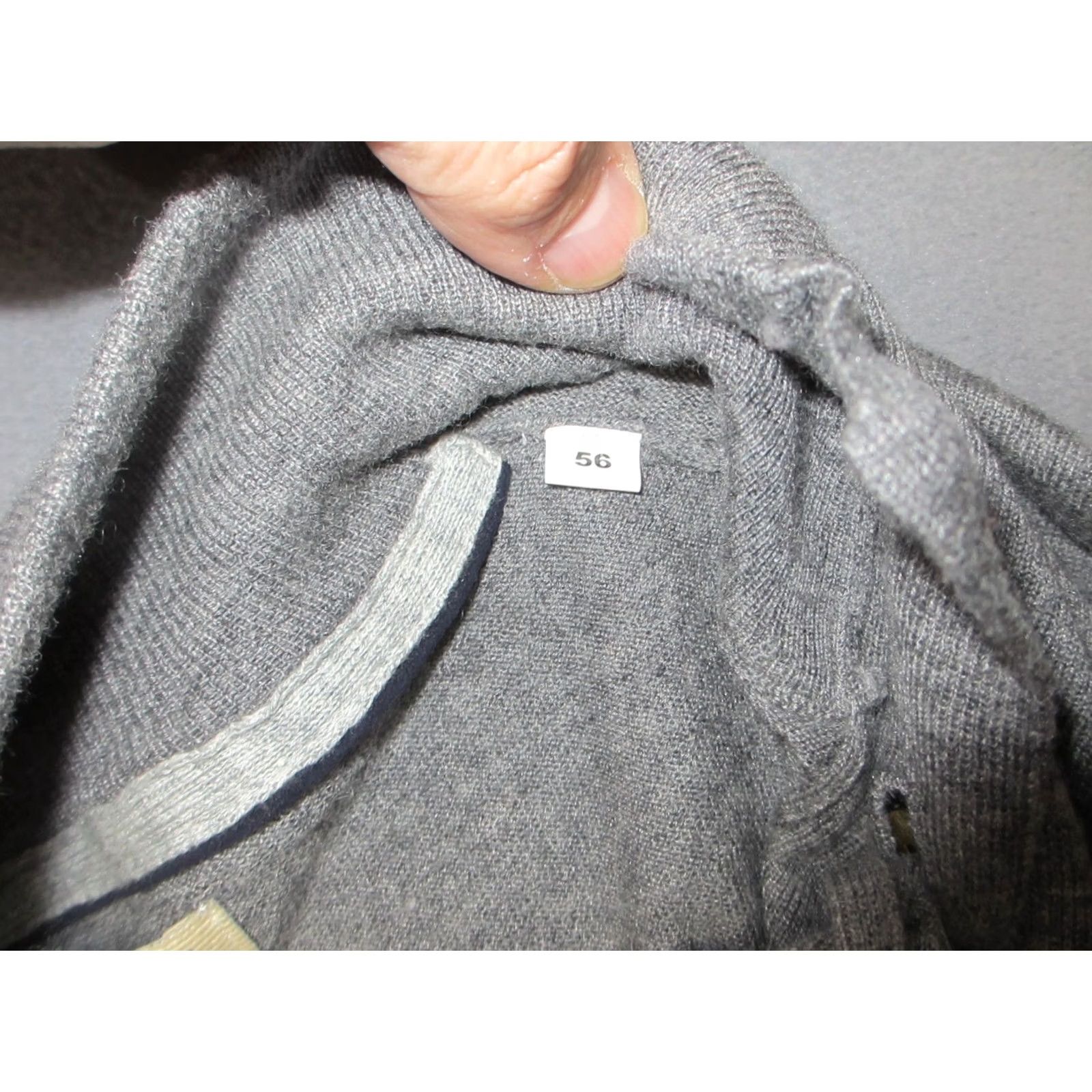 Angelo Nardelli Angelo Nardelli Cardigan Sweater Mens 56 Gray Wool Silk Blend Button Front Mock Neck Knit Casual Cardigan Size US XL / EU 56 / 4 - 6 Thumbnail