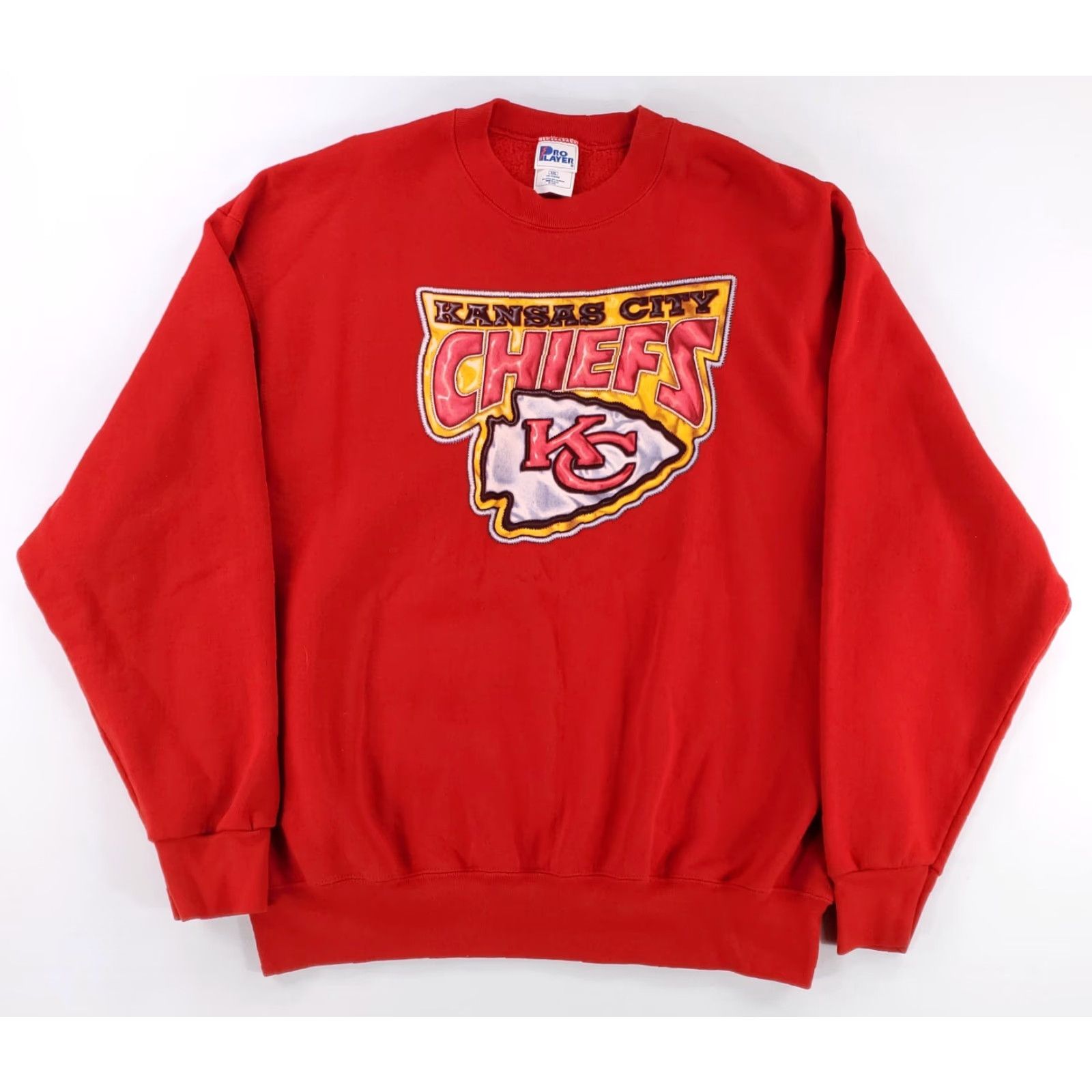 Pro Player VINTAGE Kansas City Chiefs Pro Player Sweatshirt 90s Graffiti Made USA Mens XXL Red Pullover Sweatshirt Mens 2XL Size US XXL / EU 58 / 5 - 3 Thumbnail