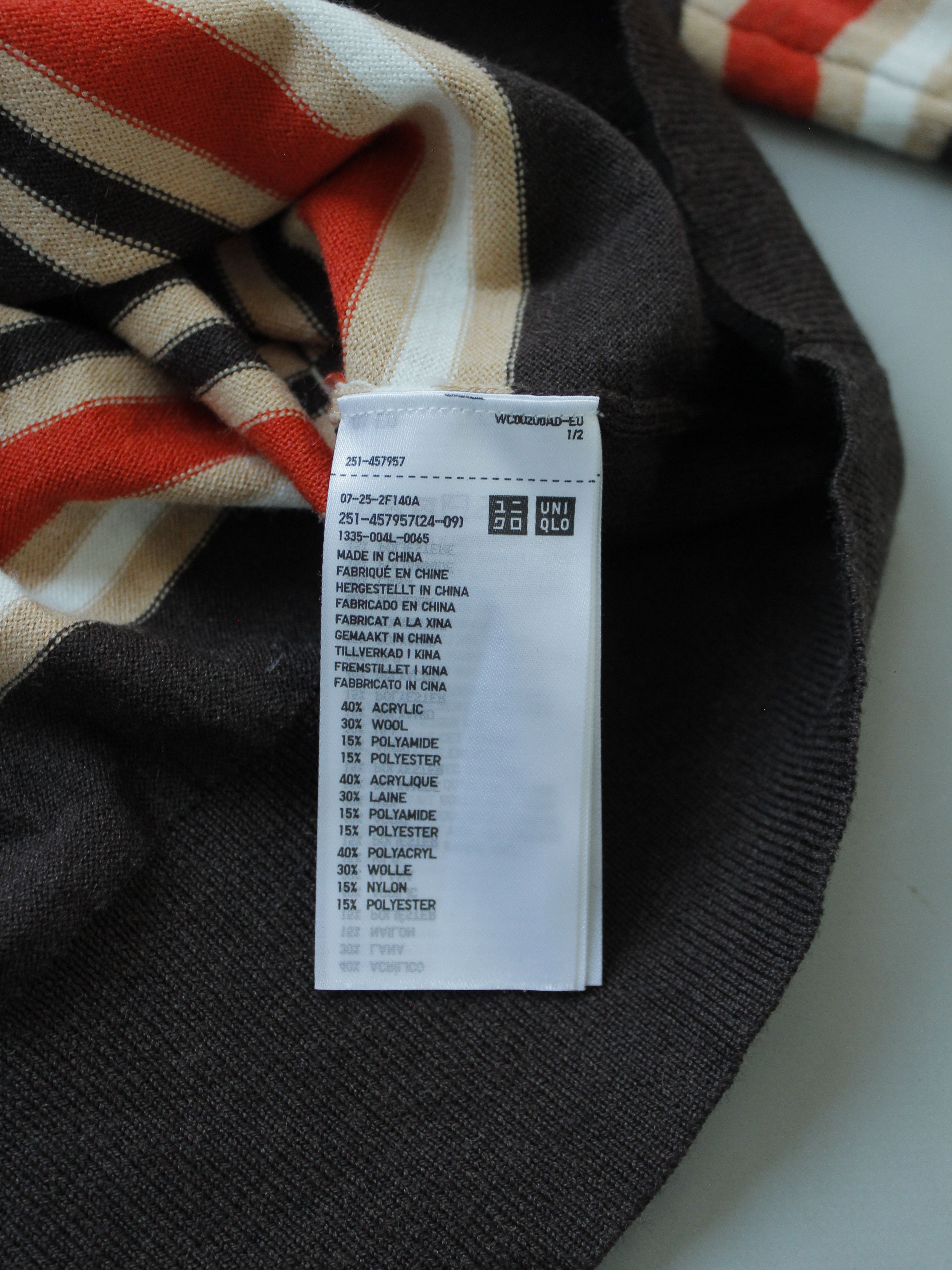Marni × Uniqlo MARNI x Uniqlo Womens Wool Cardigan Striped Sweater Buttons Size XS / US 0-2 / IT 36-38 - 8 Thumbnail