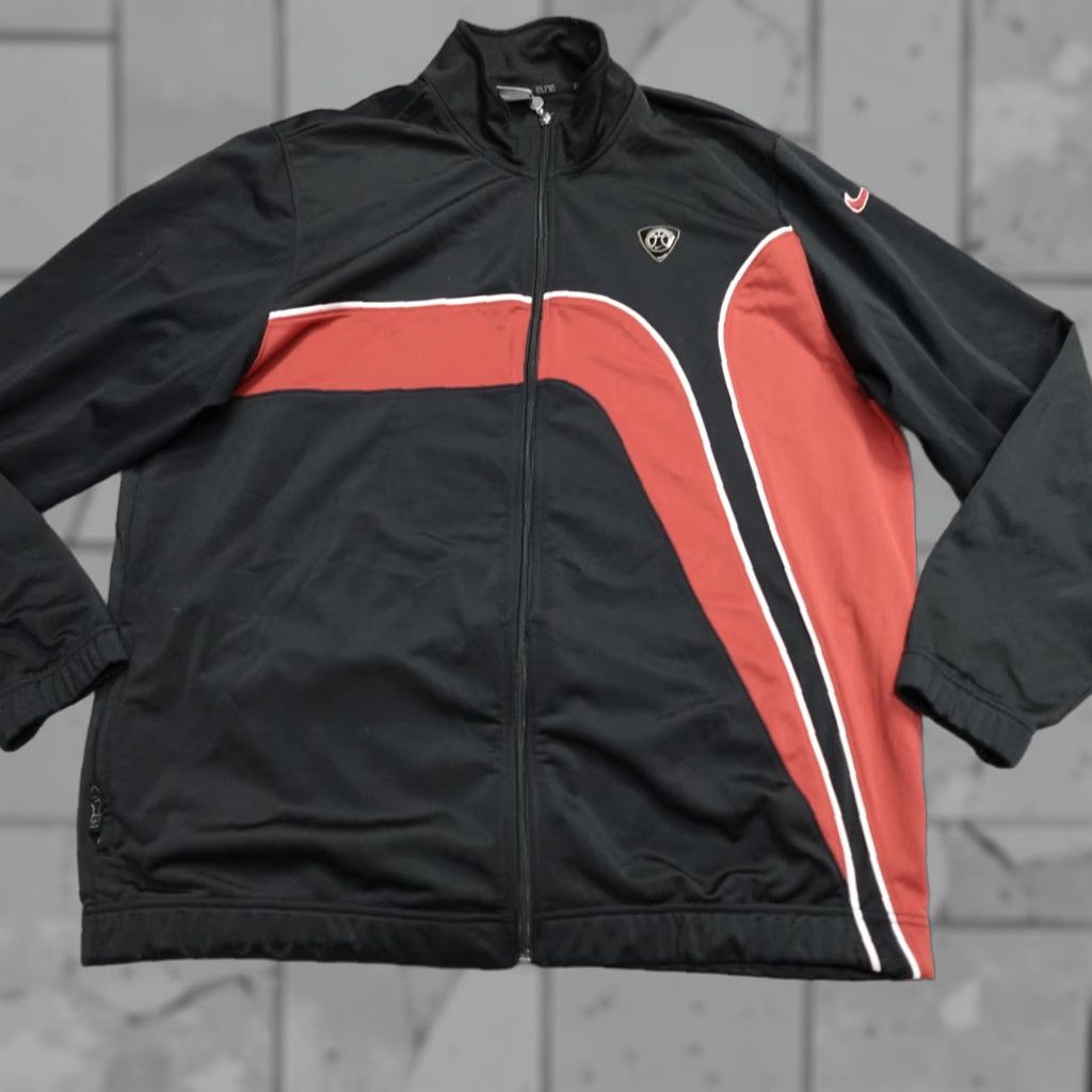 Nike VINTAGE Nike Elite Jacket Track Jacket 2XL Men Red Black - Nike Elite Running & Jogging Zip Short Sleeve? Size US XXL / EU 58 / 5 - 1 Thumbnail