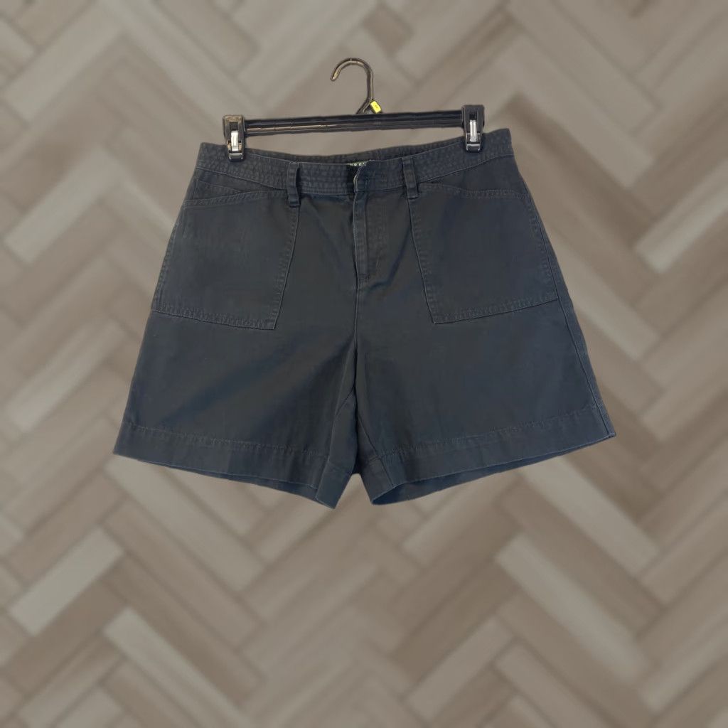Ralph Lauren Lauren Ralph Lauren LRL Women’s Shorts 100% Cotton Pocket Size 10 Black 62-4 Belt Loops 5-Pocket Design High Rise / Regular Fit / 13 Leg Opening Size 32" / US 10 / IT 46 - 1 Thumbnail
