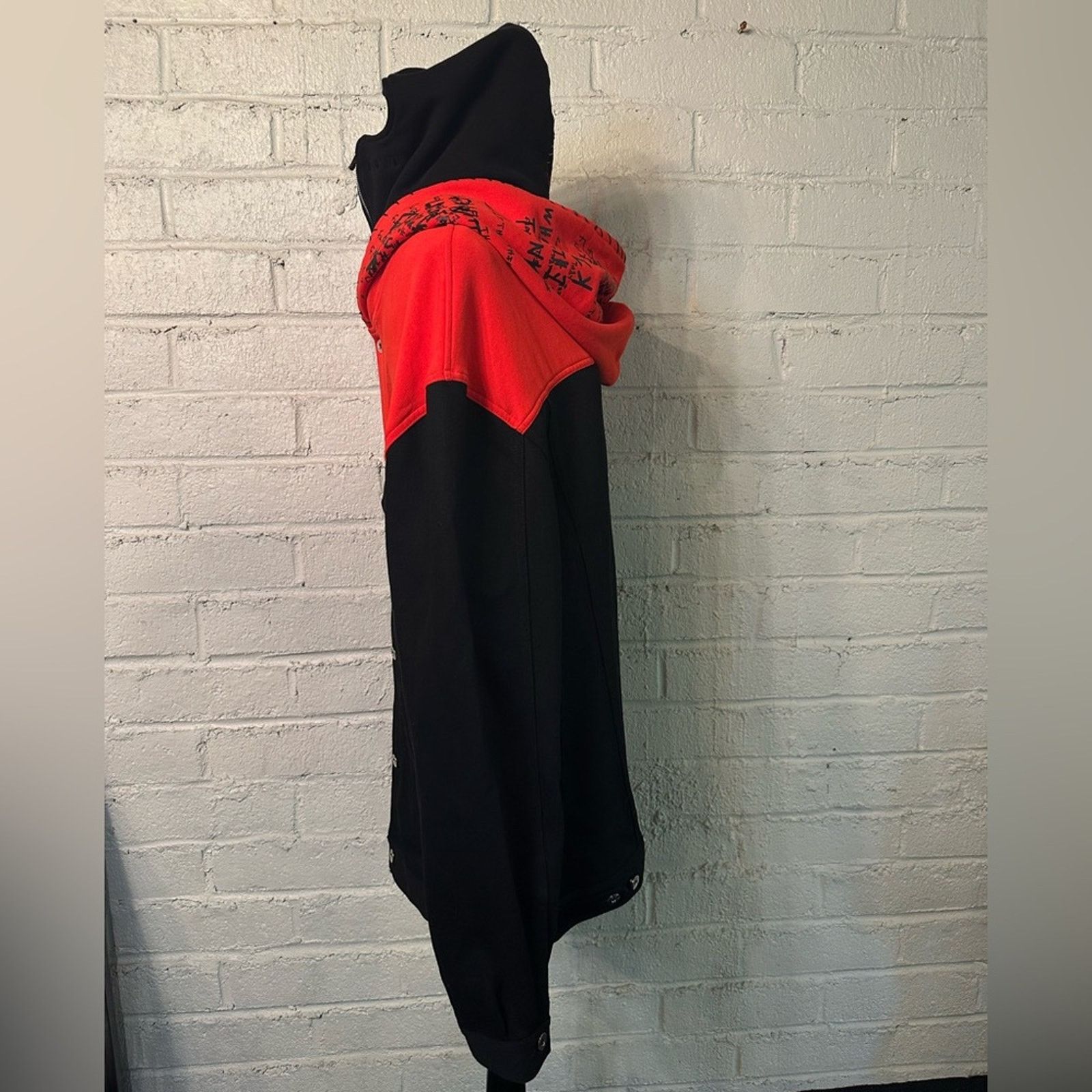 Marc Jacques Burton Rare MJB Hooded Balaclava MP Denim Jacket IT 48 Black / Red Size US M / EU 48-50 / 2 - 14 Thumbnail