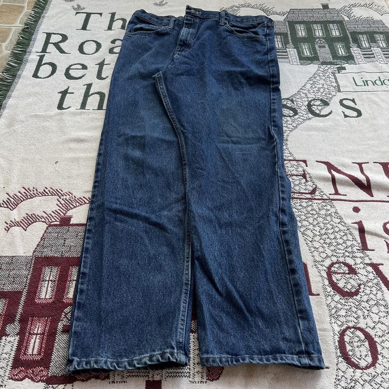 Vintage Vintage Y2K/2000s Super Baggy Grunge Dark Wash Wrangler Denim Jeans! Size US 40 / EU 56 - 3 Thumbnail
