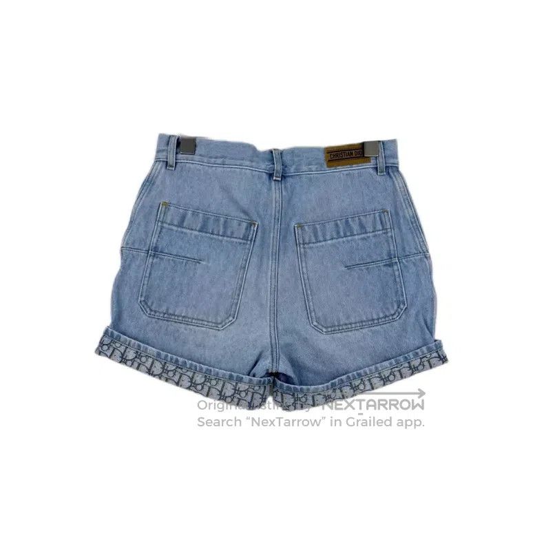 Dior Dior Blue water-washed full-print denim shorts Size 42" / US 20 - 2 Thumbnail