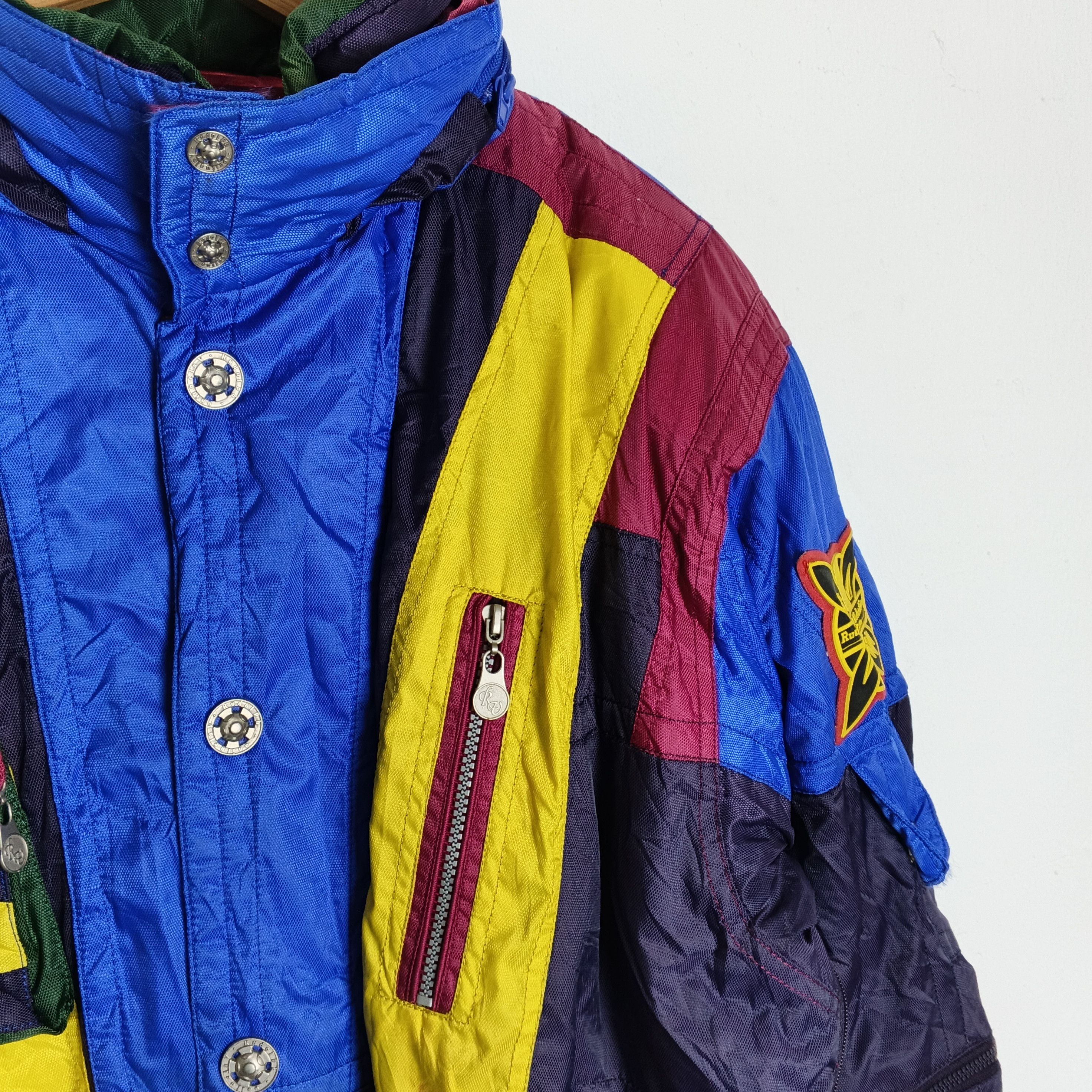 Valentino Rare 90's Rudolph Valentino Colorblock Ski Jacket Size US M / EU 48-50 / 2 - 5 Thumbnail