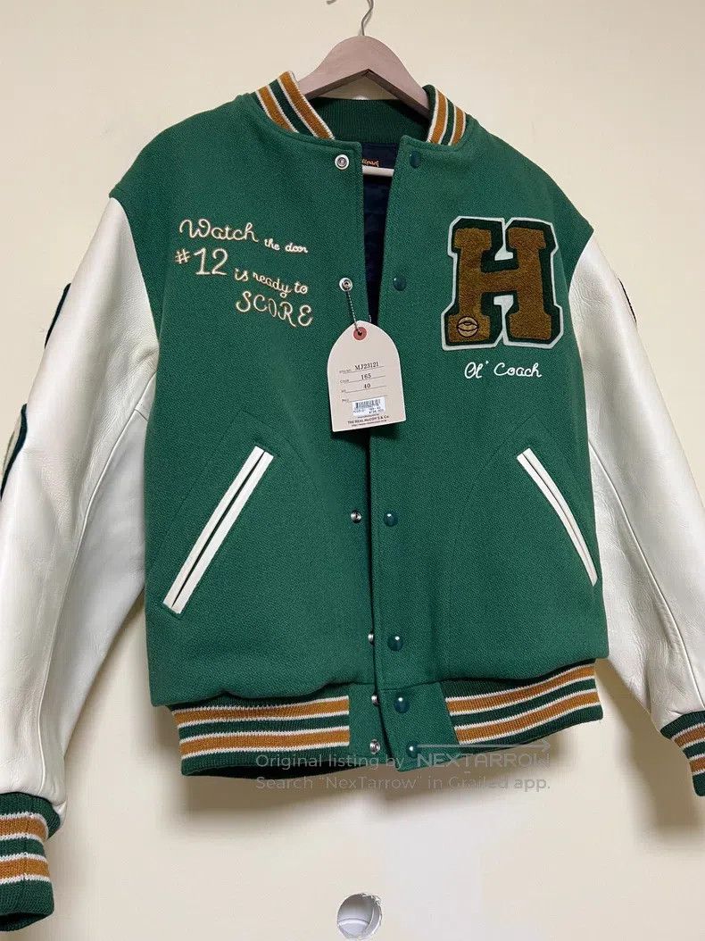 The Real McCoy's The Real McCoys Wool baseball jacket with horseskin sleeve Size US XXS / EU 40 - 2 Thumbnail