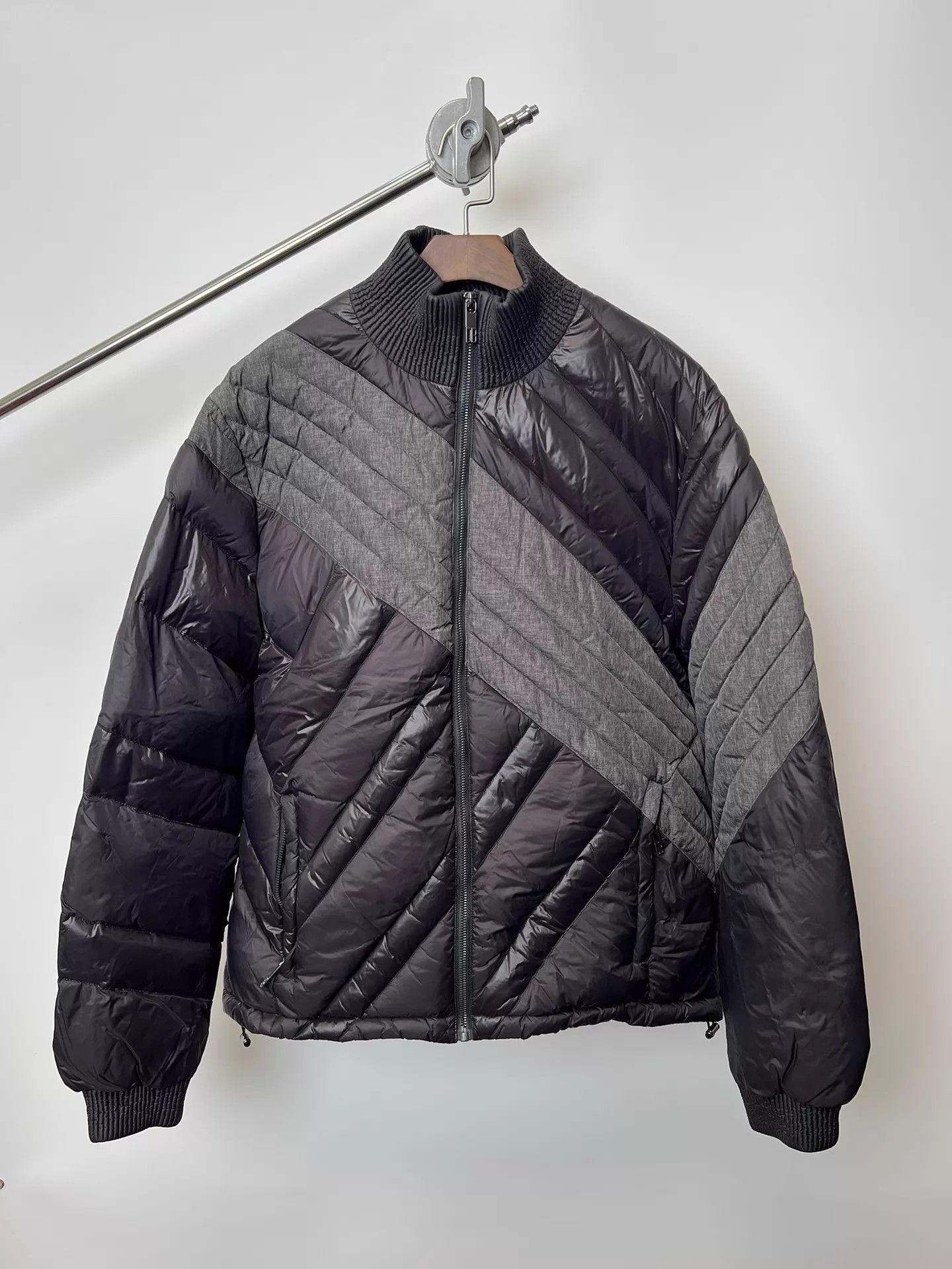 Dirk Bikkembergs Dirk Bikkembergs Panelled Diagonal Ribbed Down Jacket Size US L / EU 52-54 / 3 - 1 Thumbnail