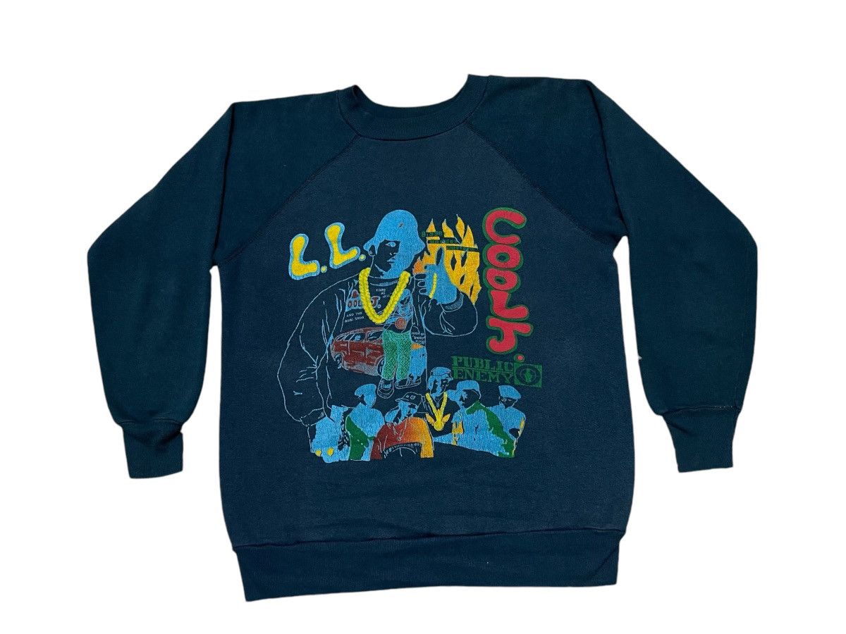 Public Enemy × Rap Tees × Vintage RARE 80s PUBLIC ENEMY/ L.L. COOL J HIP HOP SWEATSHIRT Size US S / EU 44-46 / 1 - 1 Thumbnail