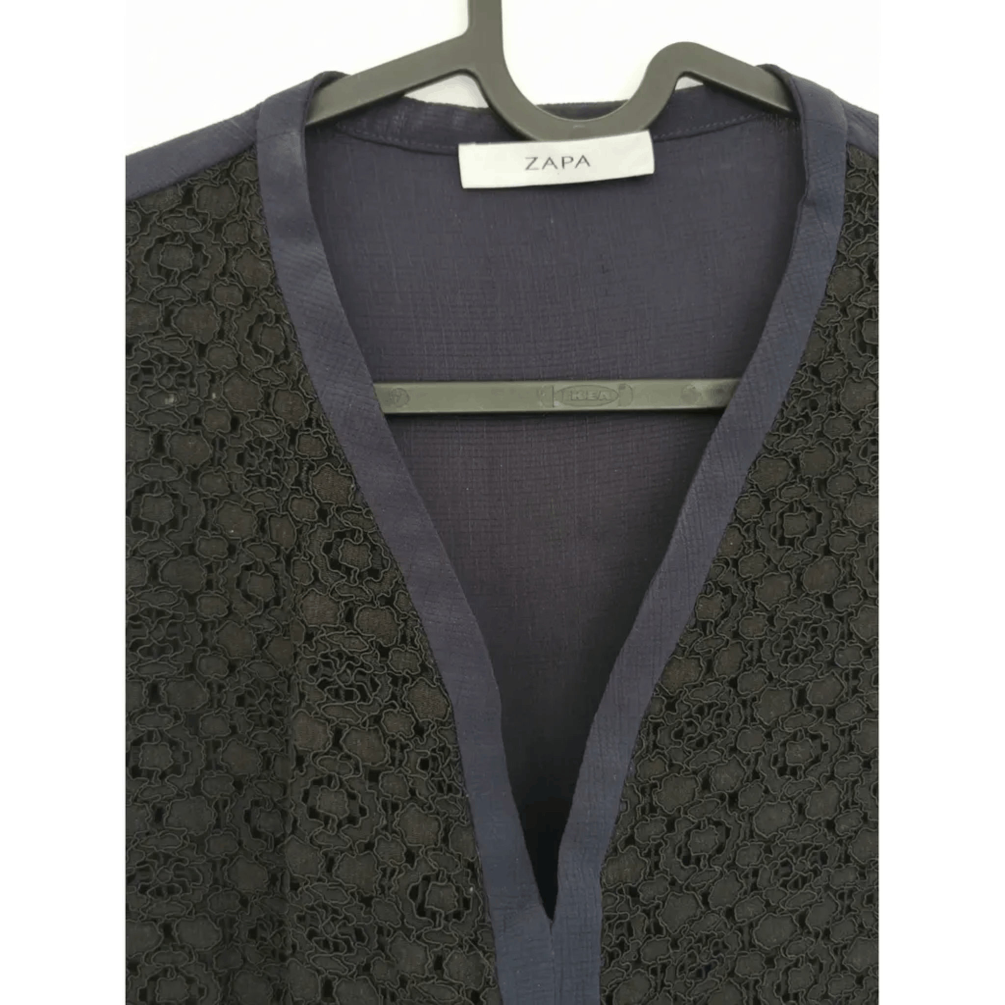 ZAPA ZAPA Lace Panel V-Neck Blouse Size S / US 4 / IT 40 - 1 Thumbnail