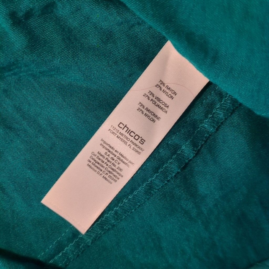 Chicos Chico's largo teal open motor jacket soft texture size 3 Size XL / US 12-14 / IT 48-50 - 5 Thumbnail