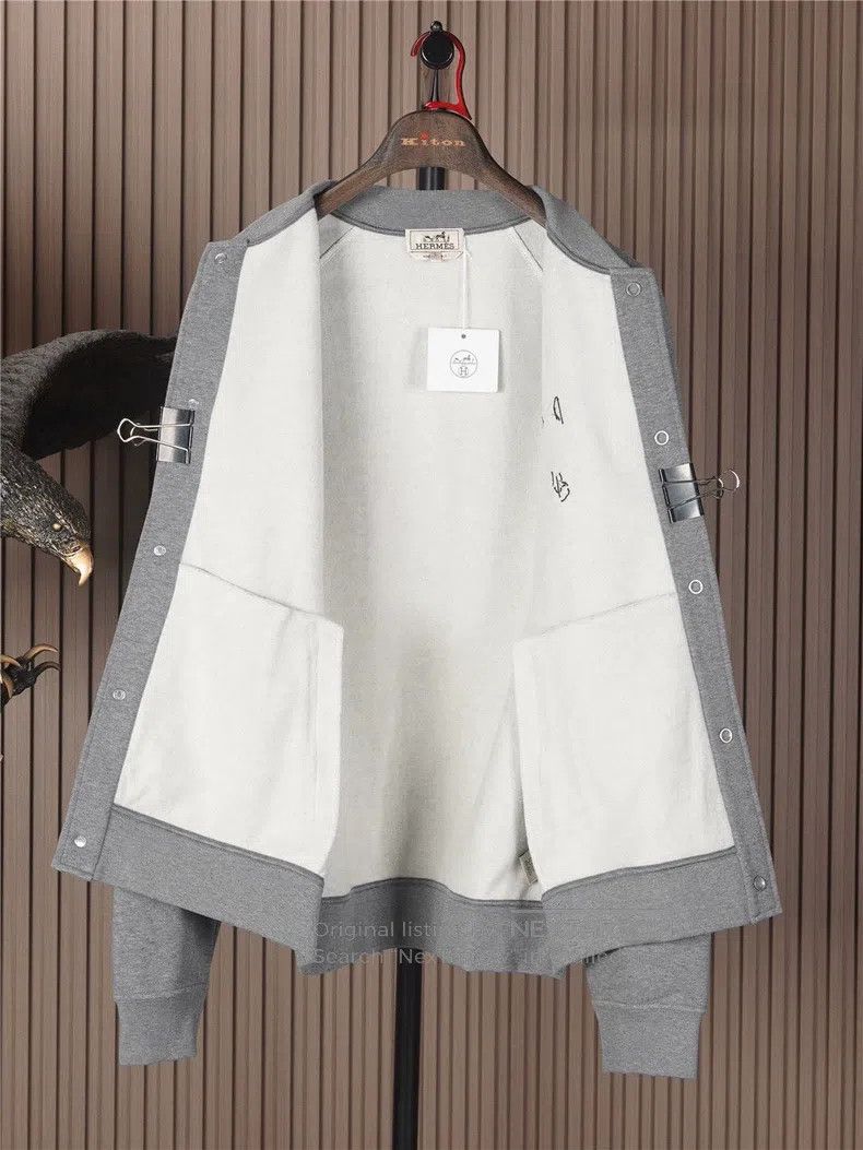 Hermes Hermes Men's Raglan Sleeve Baseball Jacket Size US M / EU 48-50 / 2 - 2 Thumbnail
