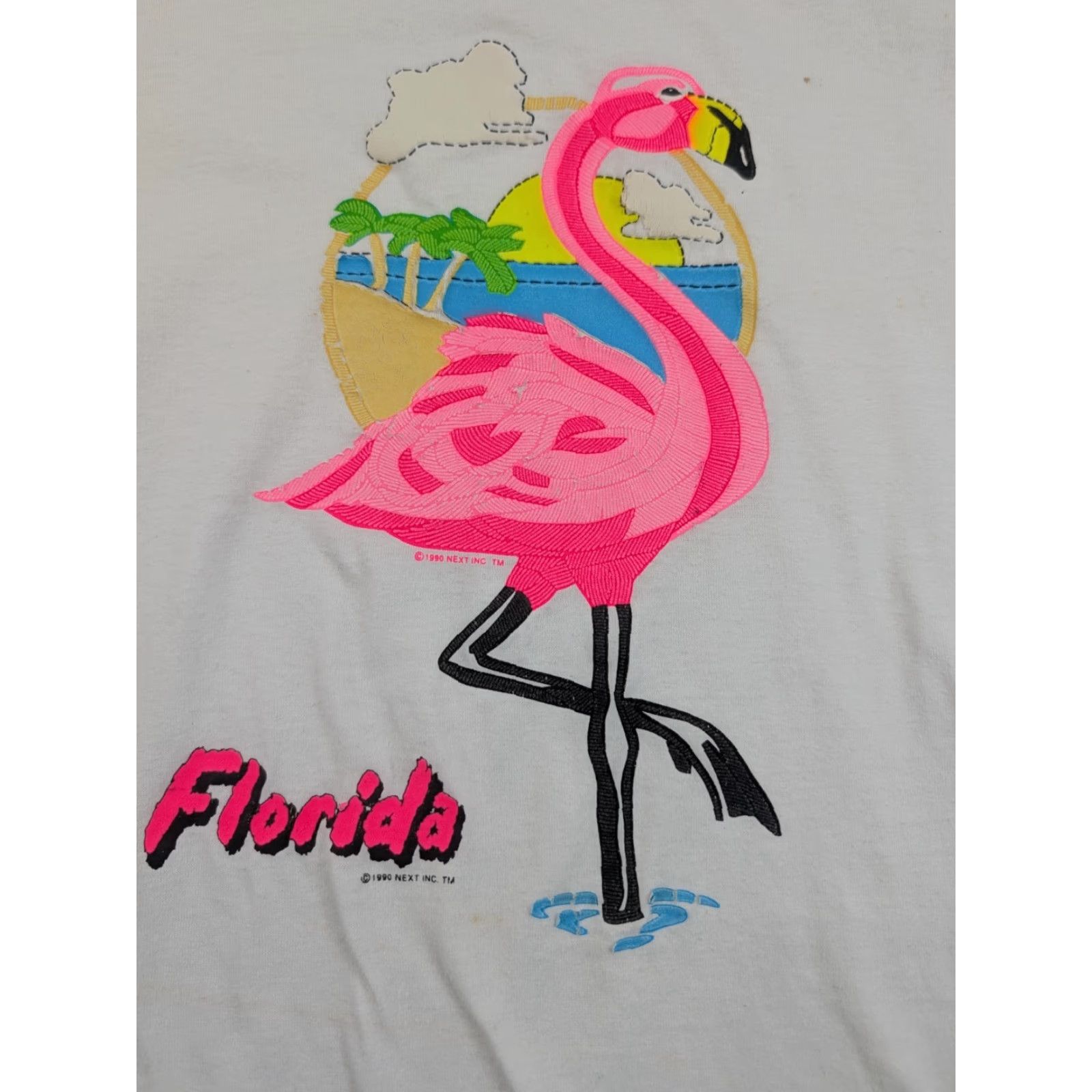 Jerzees VINTAGE Florida T-Shirt Mens L White Cotton Polyester Logo Graphic 1990s Short Sleeve St. Augustine Size US L / EU 52-54 / 3 - 4 Thumbnail