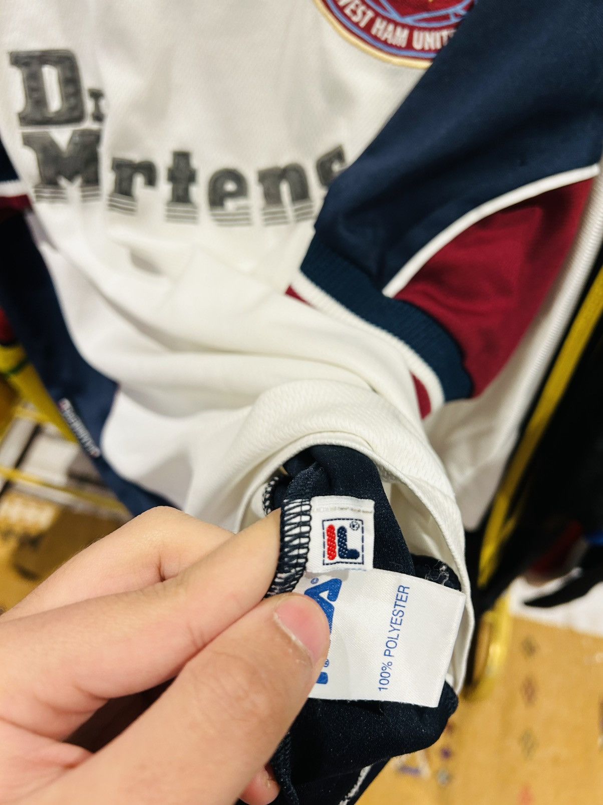 Dr. Martens × Fila × Vintage West ham 1999/01 away jersey Size US S / EU 44-46 / 1 - 5 Thumbnail
