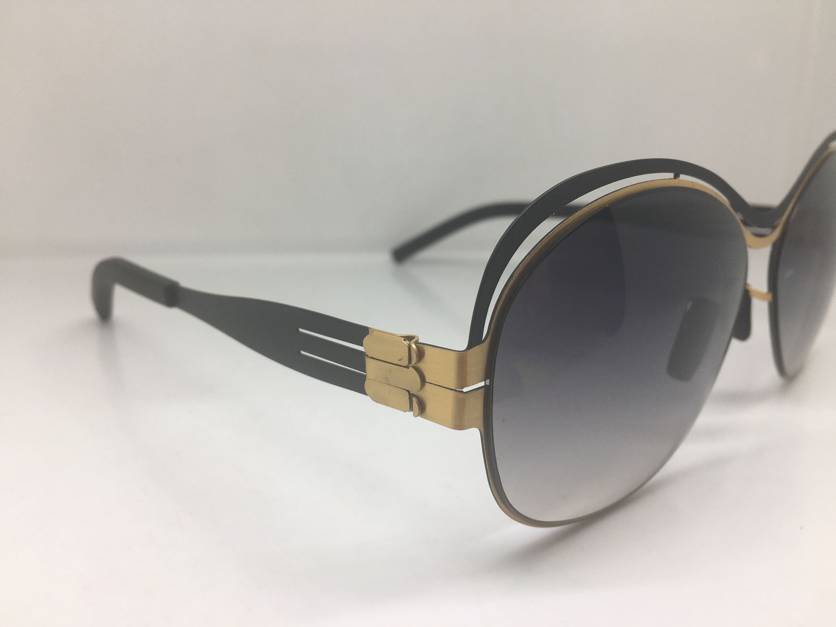 Other Matte Black Gold Alloy Aviator Sunglasses Frame Size ONE SIZE - 2 Thumbnail
