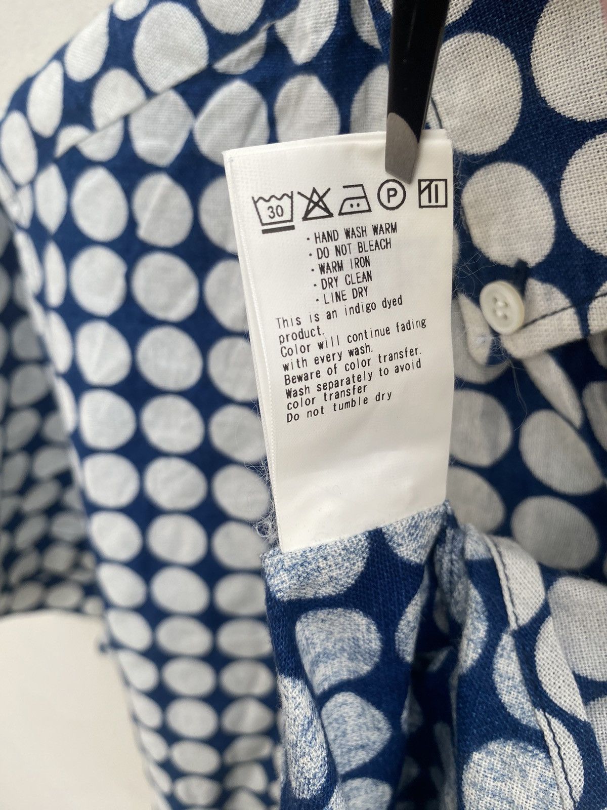 Tornado Mart 2000s Blue Blue Japan - Pure Indigo Dye Polkadot Shirt Size US M / EU 48-50 / 2 - 9 Thumbnail
