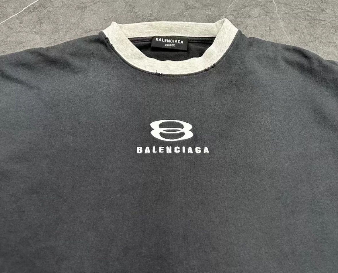 Balenciaga Balenciaga vintage double ring short sleeved shirt Size US S / EU 44-46 / 1 - 4 Thumbnail
