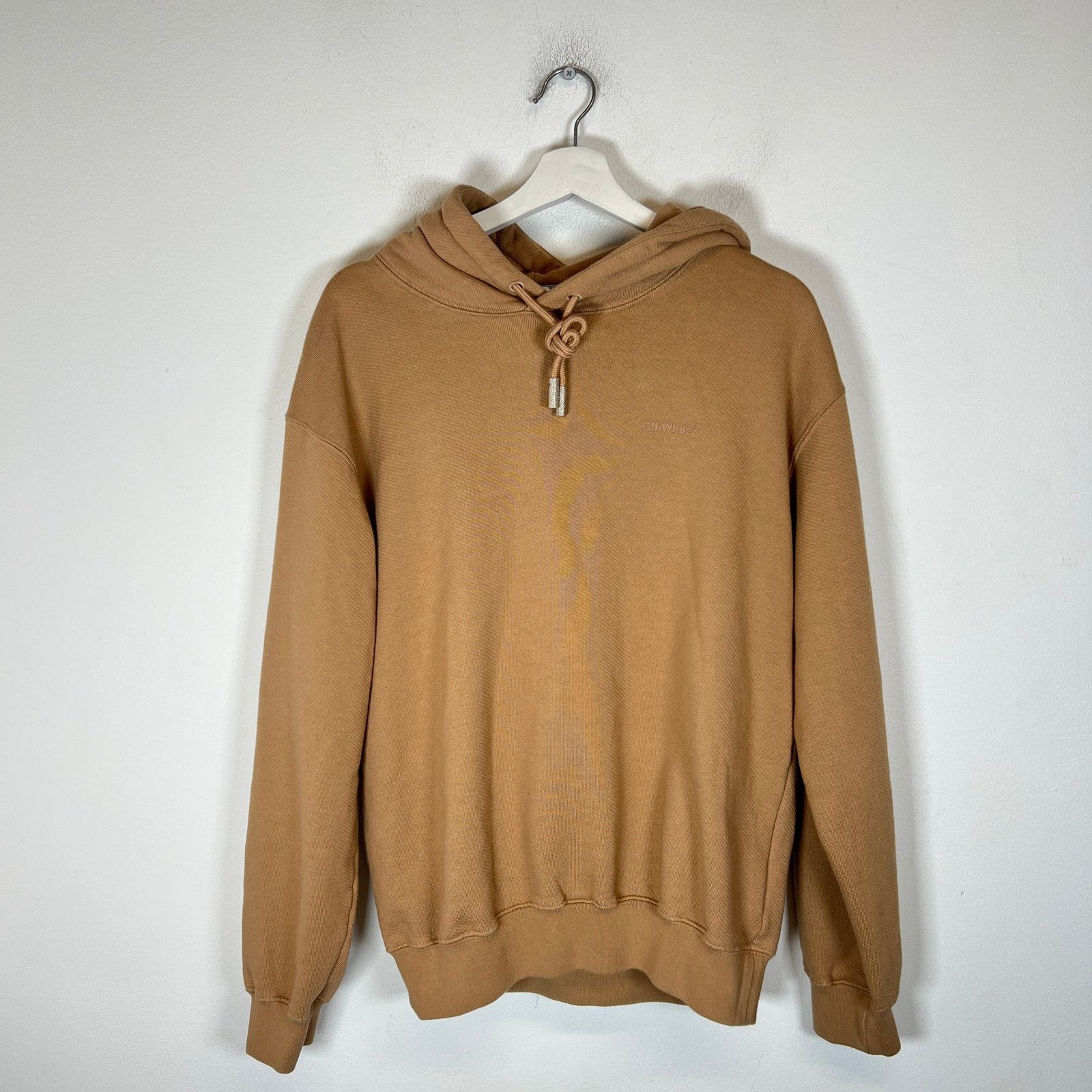 Off-White Off-White Brown Diagonal Logo Hoodie Size S Size US S / EU 44-46 / 1 - 1 Thumbnail