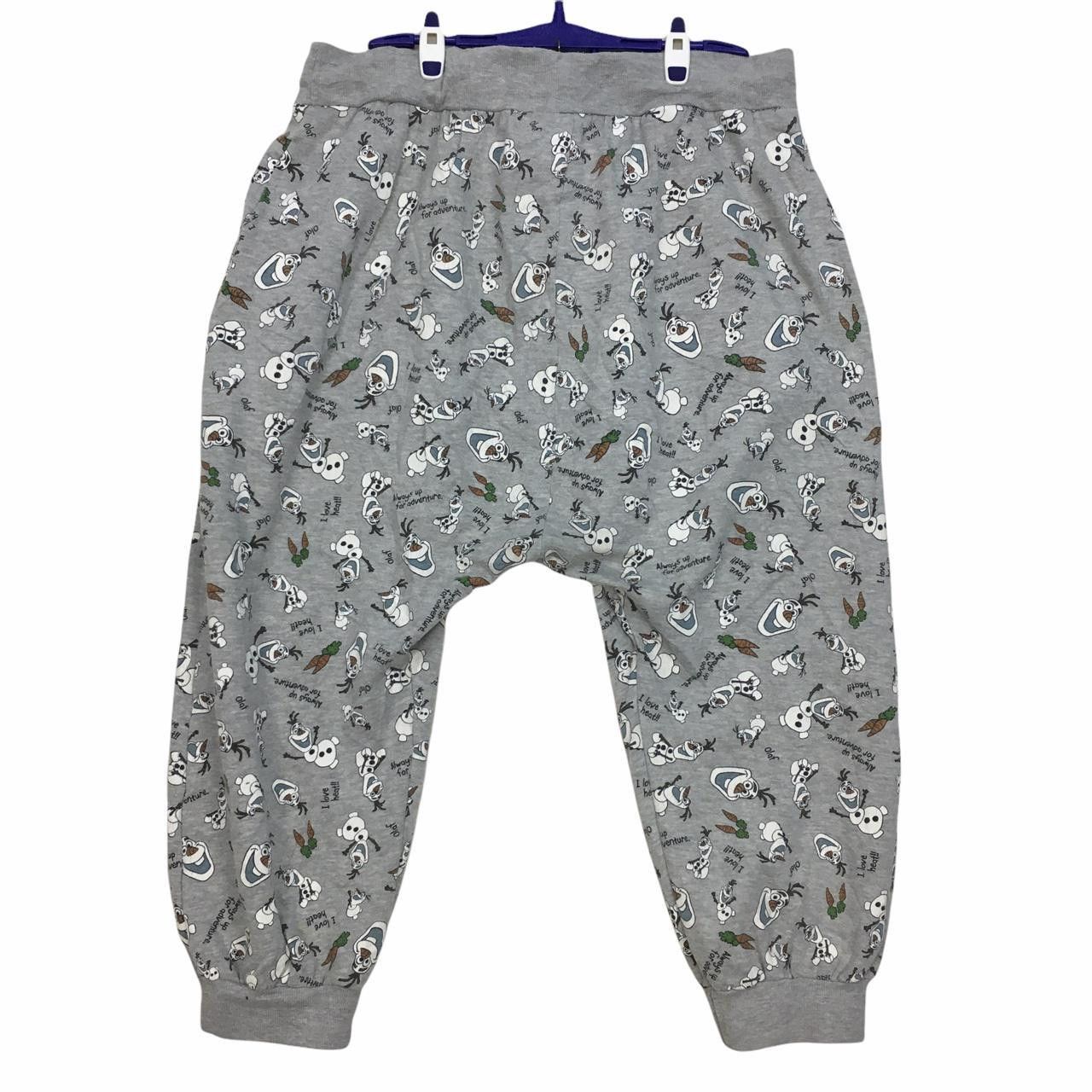 Vintage Vtg DISNEY Olaf Sweatpant Full Print Olaf Cartoon Size 36" / US 14 / IT 50 - 3 Thumbnail
