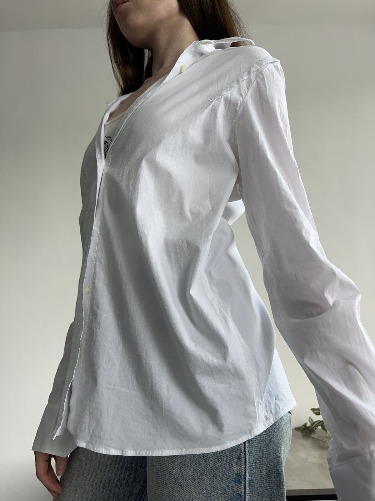 Maison Margiela Maisonmargiela women’s white button down top shirt Size L / US 10 / IT 46 - 20 Thumbnail