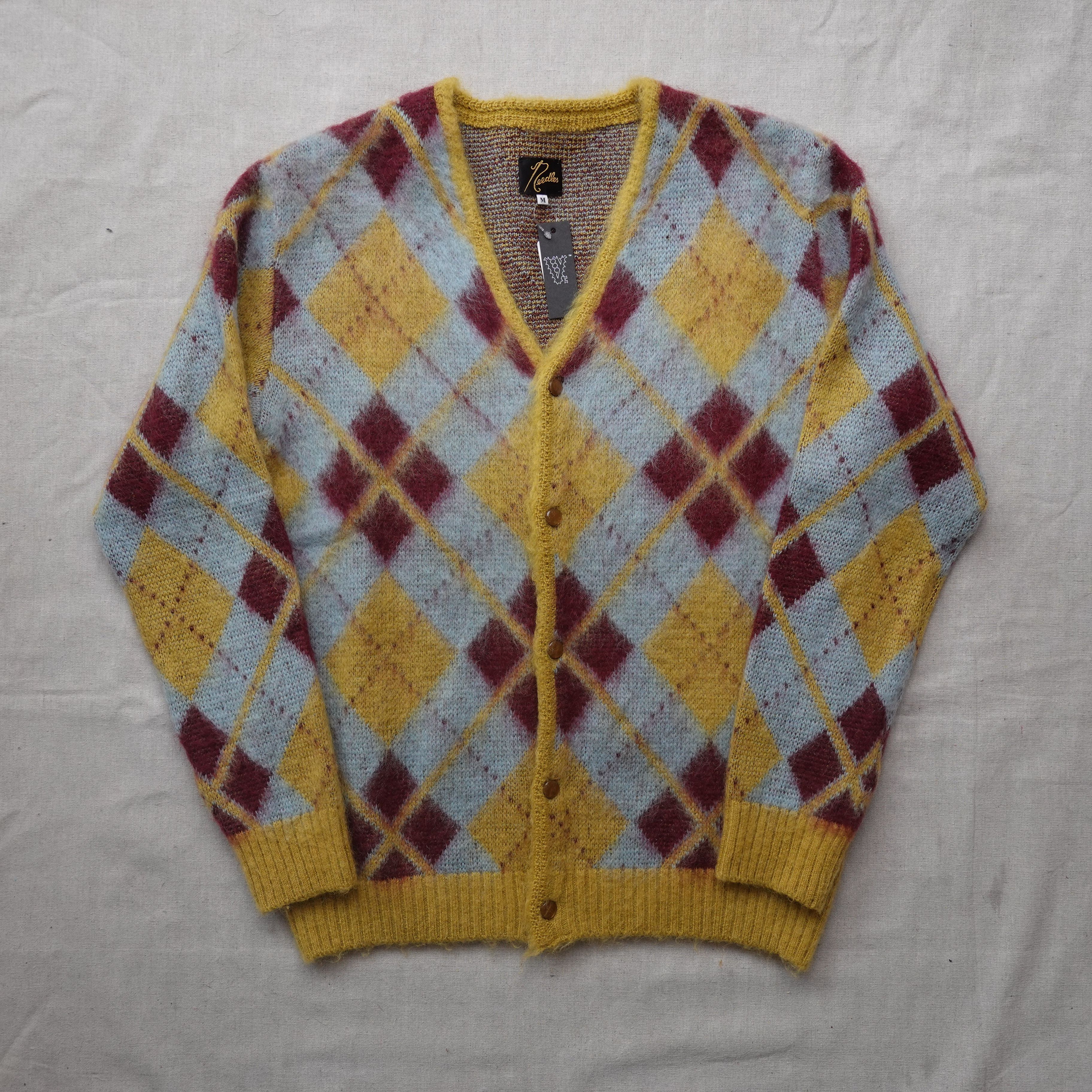 Needles Argyle Mohair Cardigan | Grailed