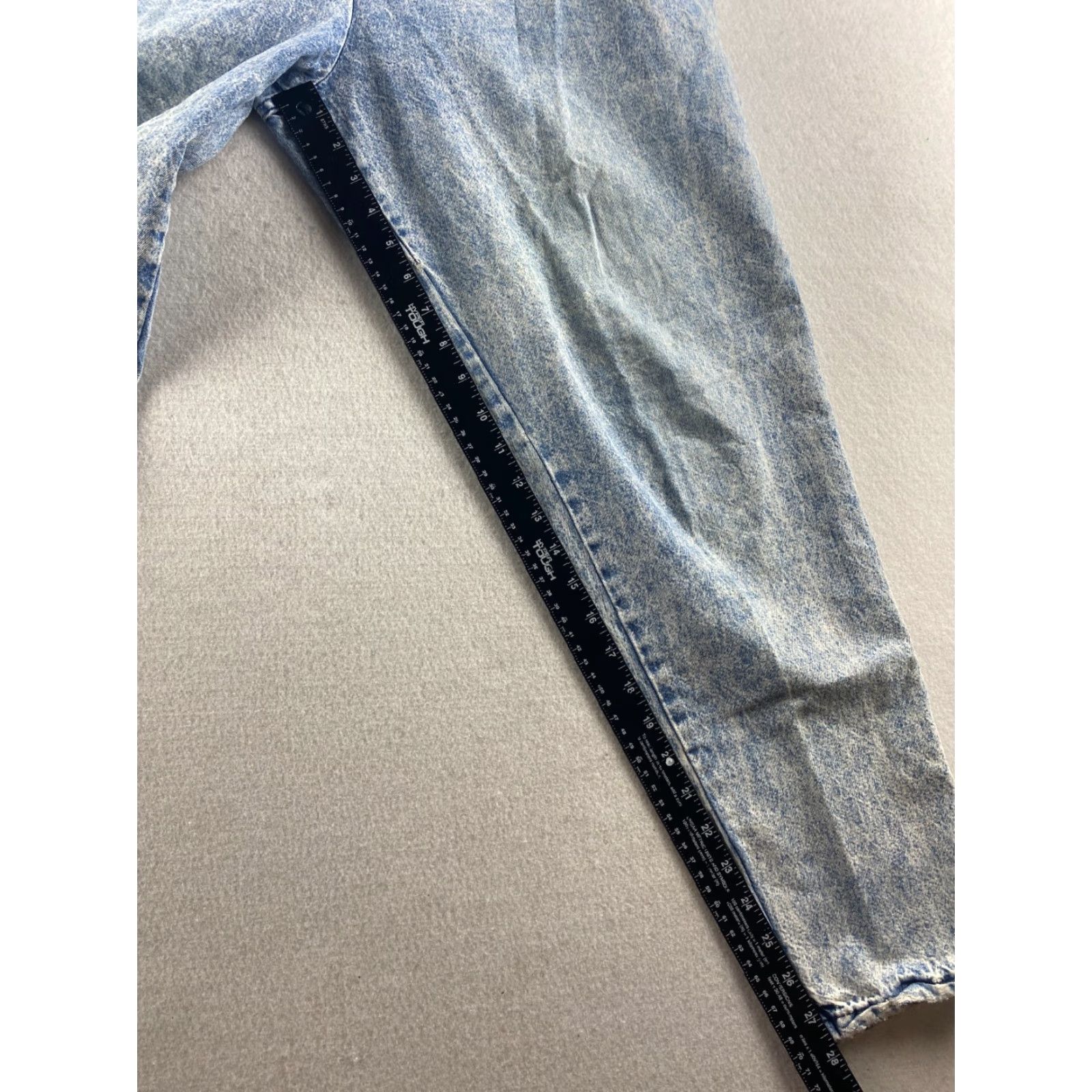 Vintage VINTAGE High Rise Acid Wash Jeans Womens 16 C Sport Button Flap Paper Tag USA 80s Size 38" / US 16 / IT 52 - 6 Thumbnail