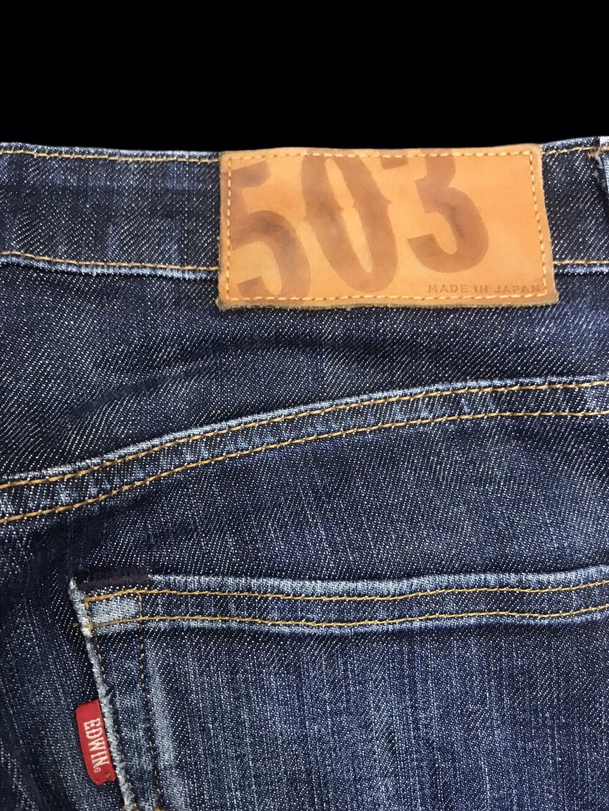 Edwin × Japanese Brand 💥EDWIN 503 Stretchable Slim Fit Distressed Denim F192 Size US 33 - 15 Thumbnail