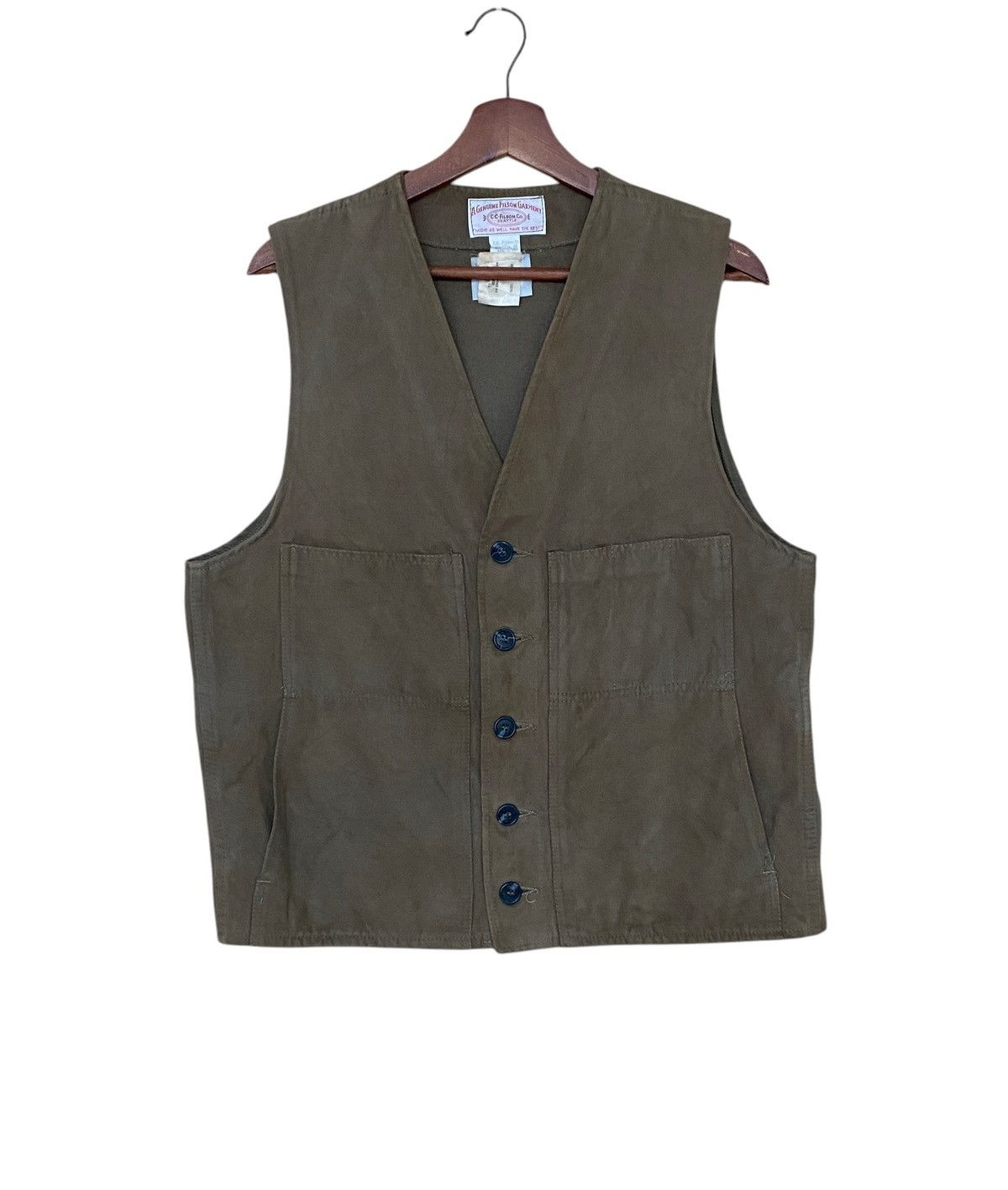 Filson Vintage Brand Sweat Leather Vest 1990s Size US M / EU 48-50 / 2 - 1 Thumbnail