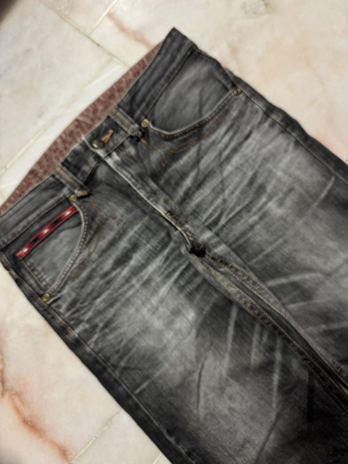 Japanese Brand 💥THRASHED💥90s STYLE EDWIN XV SICK SANDWASHED RARE FADES Size US 35 - 4 Thumbnail
