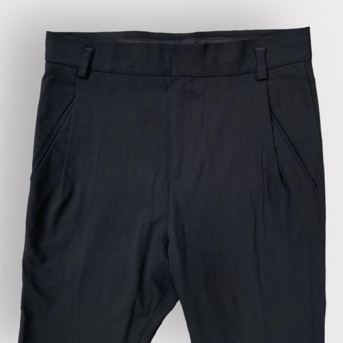 Haider Ackermann FleeceWool Stretch Drop Crotch Cropped Pants Size US 34 / EU 50 - 1 Thumbnail