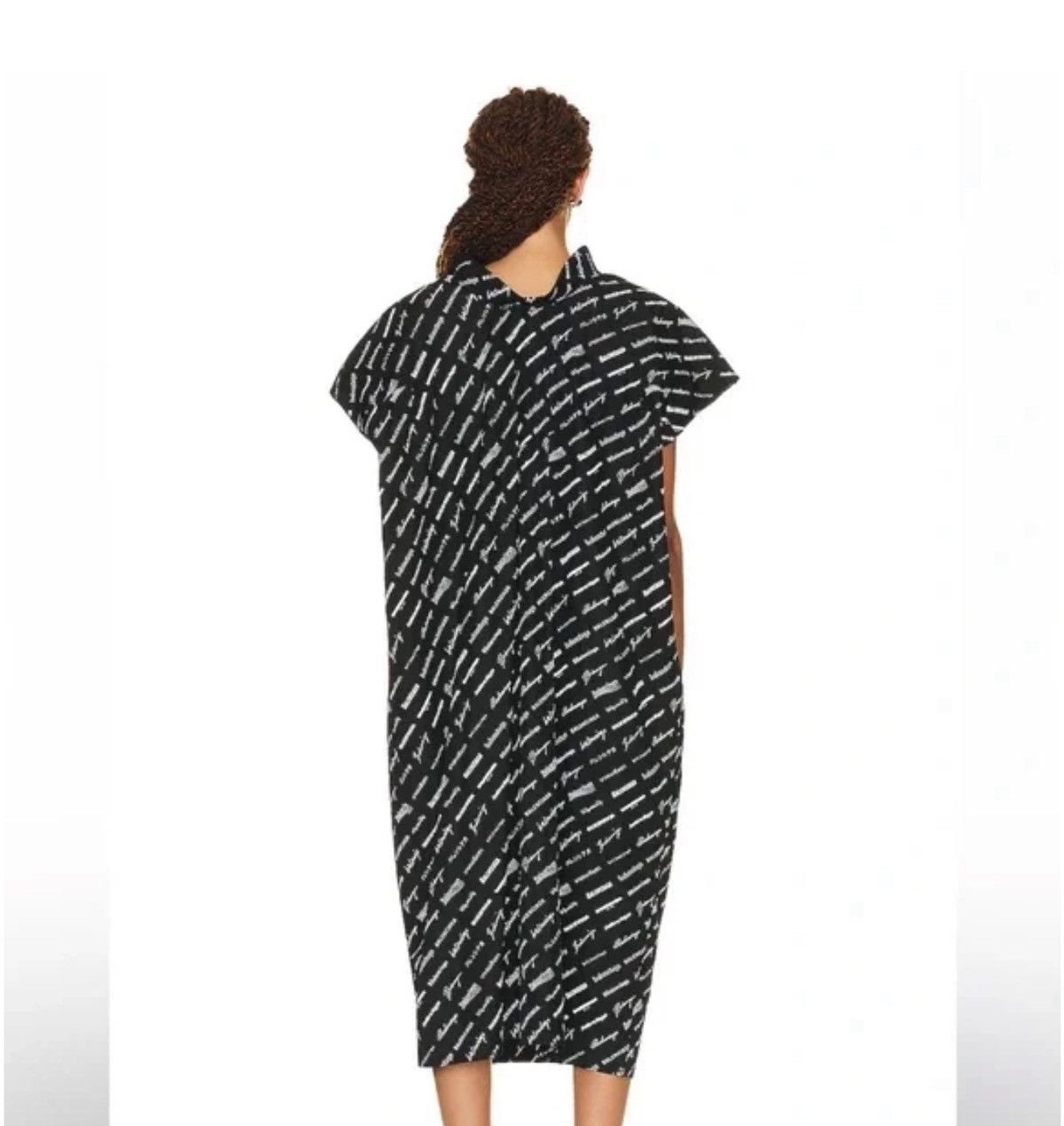 Balenciaga BALENCIAGA Logo-Print Poplin Midi Dress Sz.L Size L / US 10 / IT 46 - 4 Thumbnail