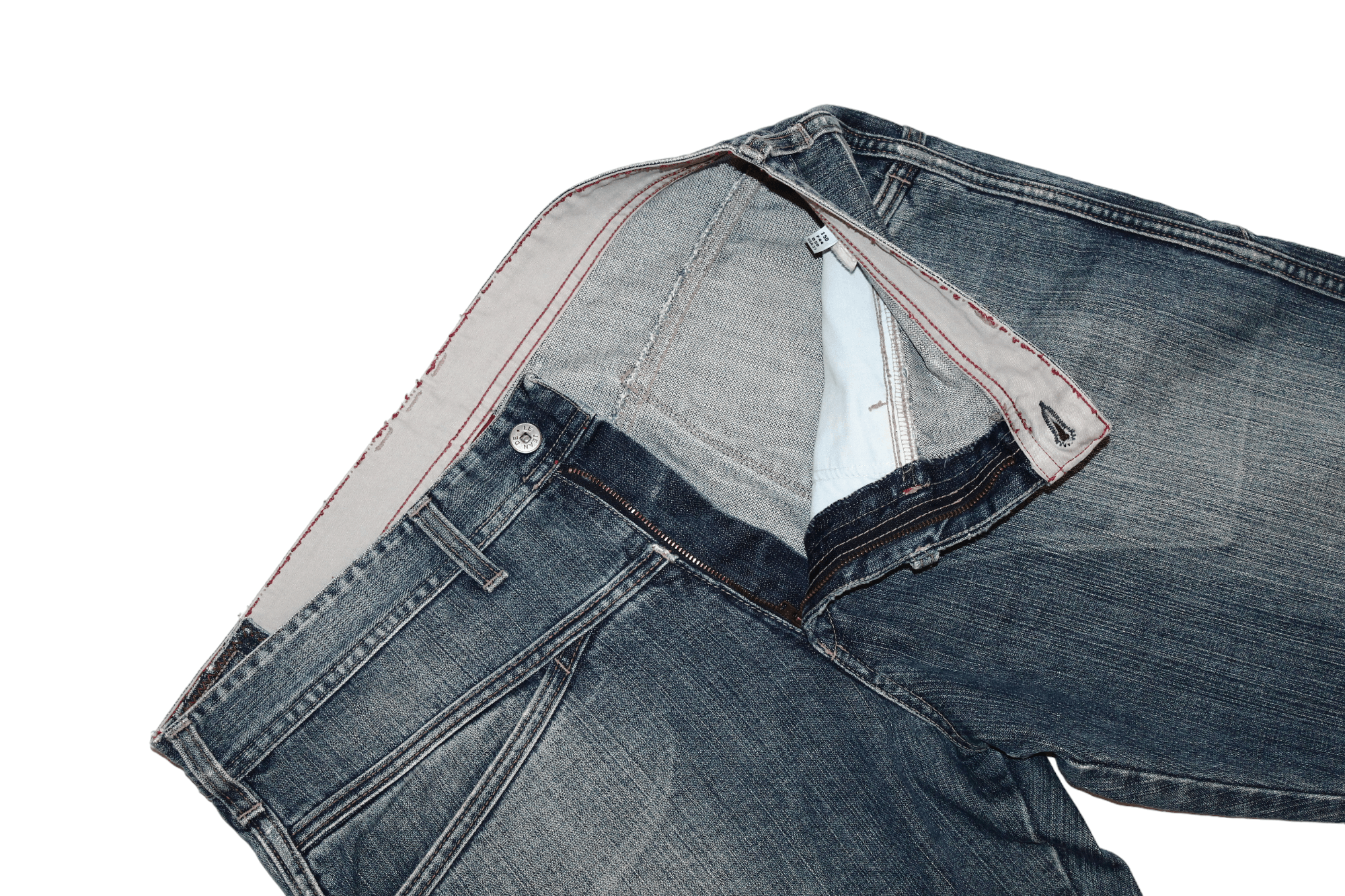 Marithe + Francois Girbaud VTG Marithe Francois Girbaud Blue Faded Denim Baggy Jeans Size US 34 / EU 50 - 4 Thumbnail