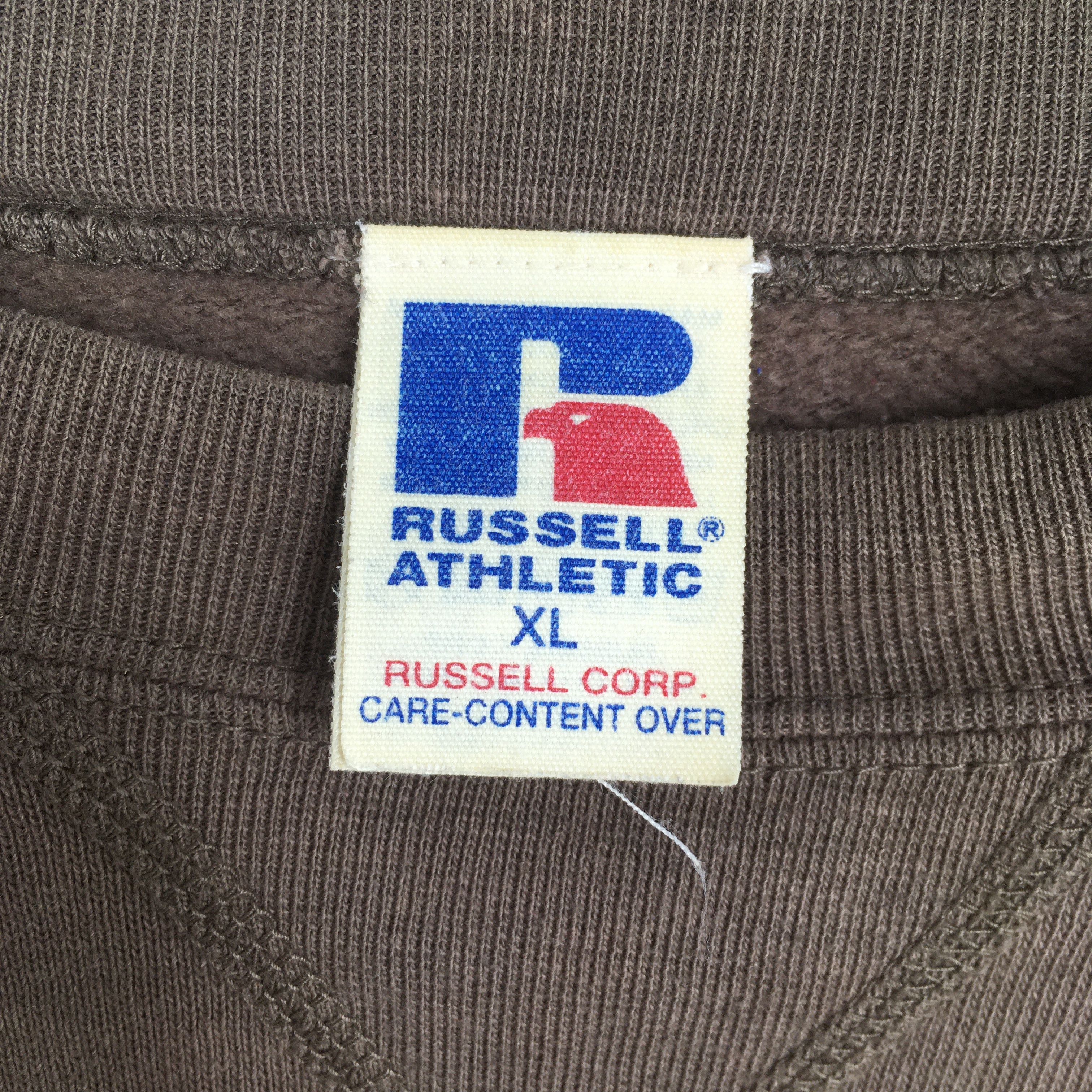 Russell Athletic Vintage 90s Russell Athletic Brown Plain Sweatshirt XLarge Size US XL / EU 56 / 4 - 5 Thumbnail