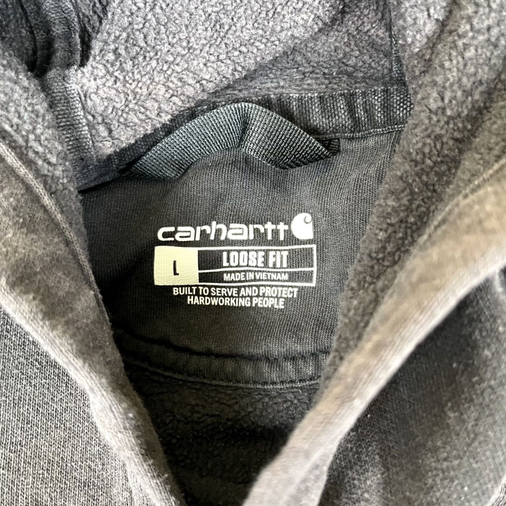 Carhartt Carhartt Hoodie Sweatshirt Mens Large Black Spell Out Arm Sun Faded Thrashed Size US L / EU 52-54 / 3 - 7 Thumbnail